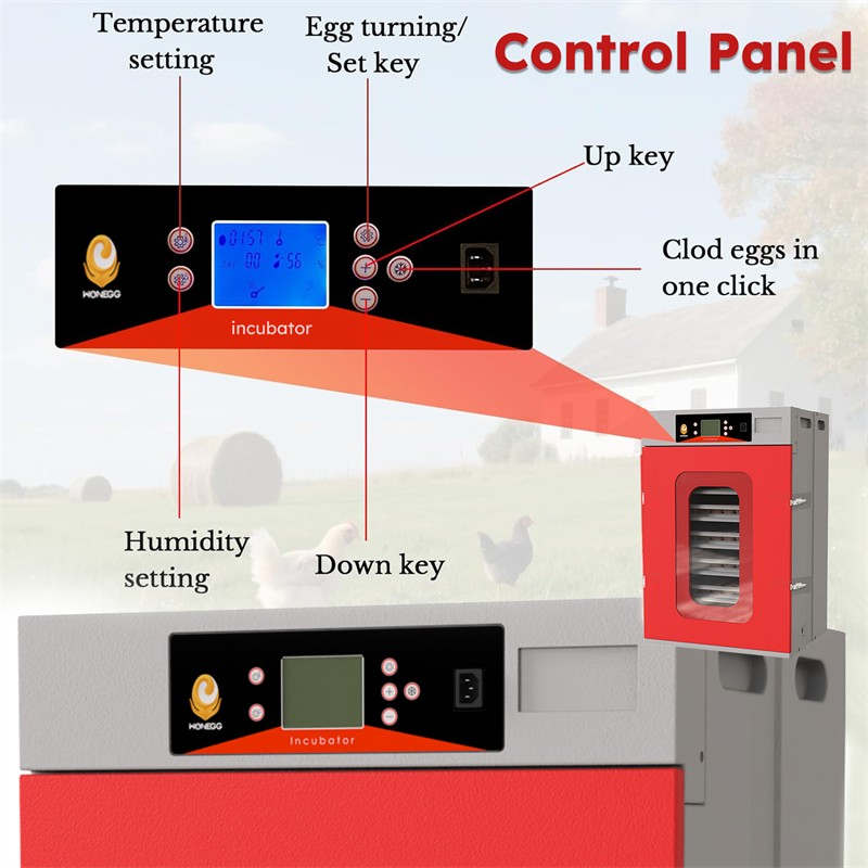 400 Egg Incubator Digital Hatcher w/ Automatic Temperature & Humidity Control