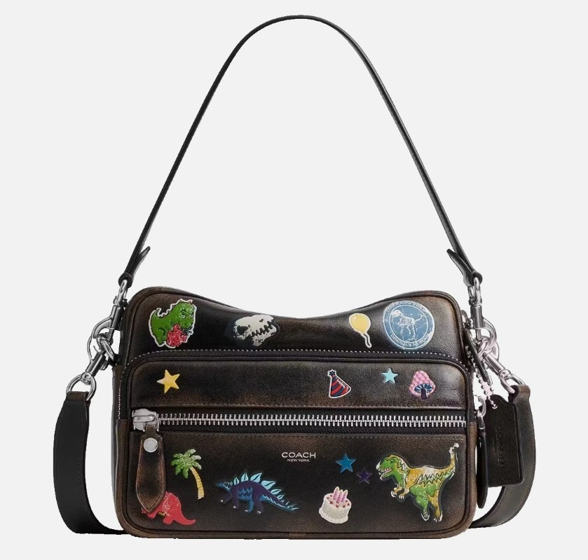 Coach Rexy 10th Anniversary Dakota CEG21 Crossbody Bag Leather Sticker Print