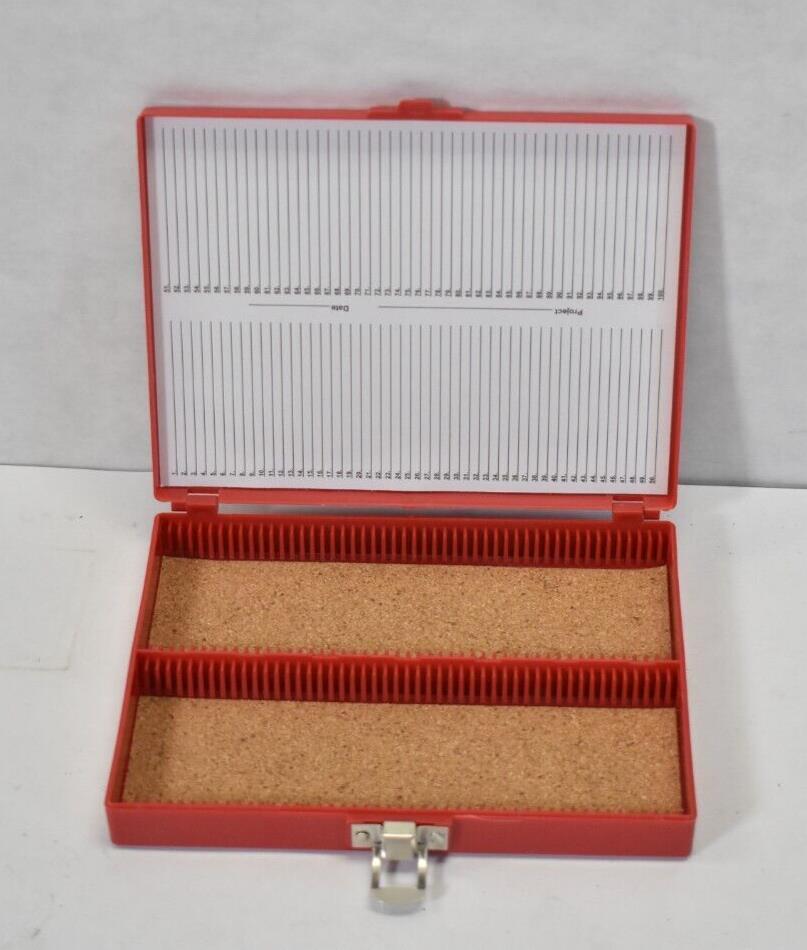Premiere Red Storage Box Case 8-1/4" x 6-1/2" Container w Project Date Tracker