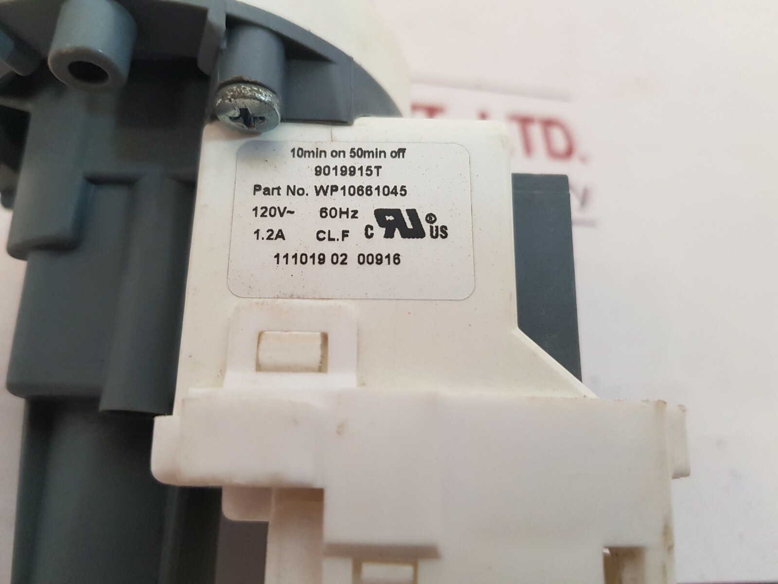 Wp10661045 washer water drain pump
