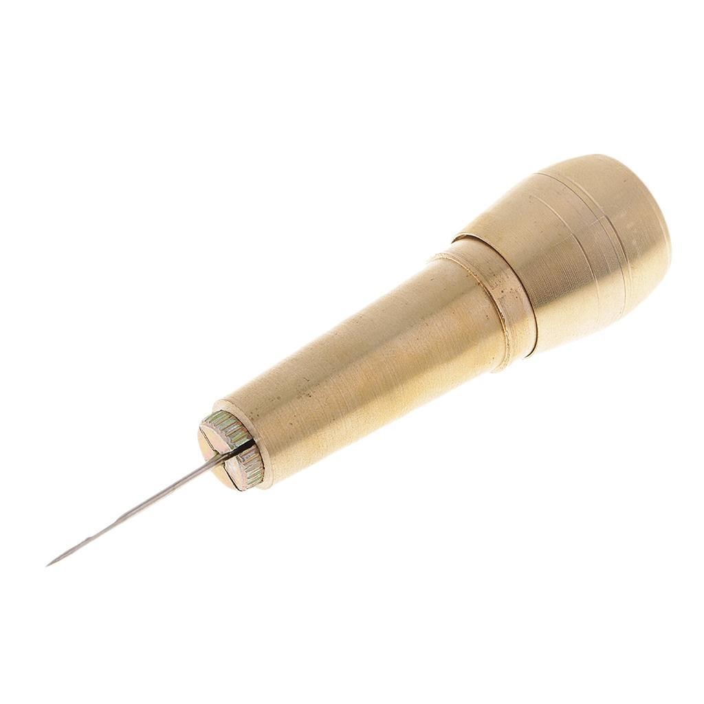 14pcs/set Leathercraft Copper Handle Stitching Awl Set Hand