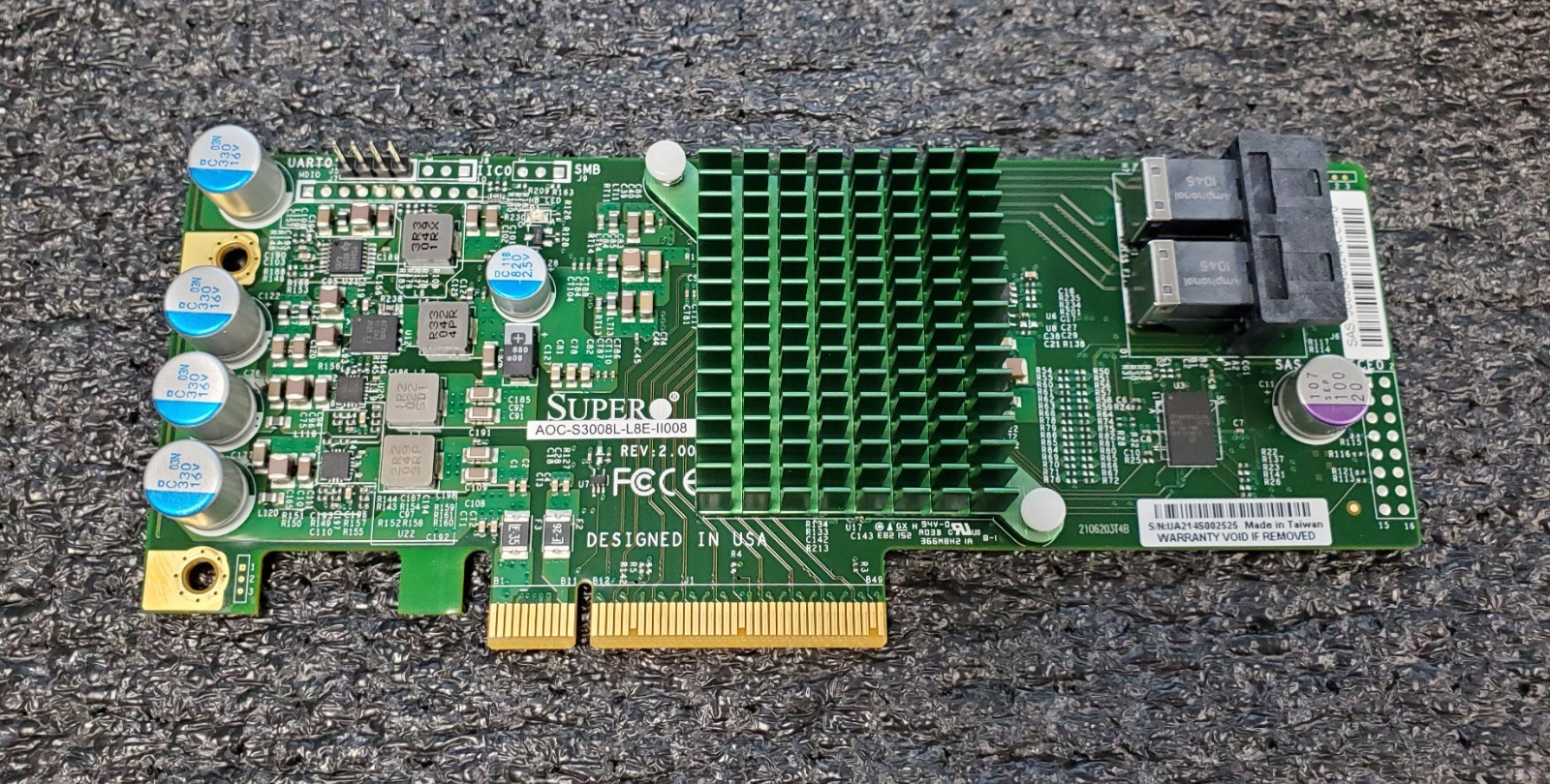 Supermicro 12Gb/s 8-Port SAS Host Bus Adapter AOC-S3008L-L8E-II008 No Bracket