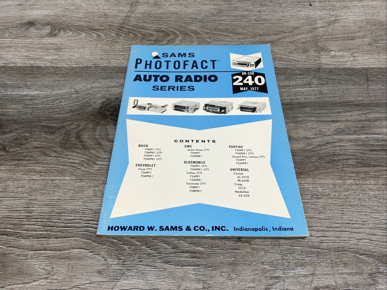 Sams Photofact Auto Radio Service Data Series Repair Magazine # AR-240