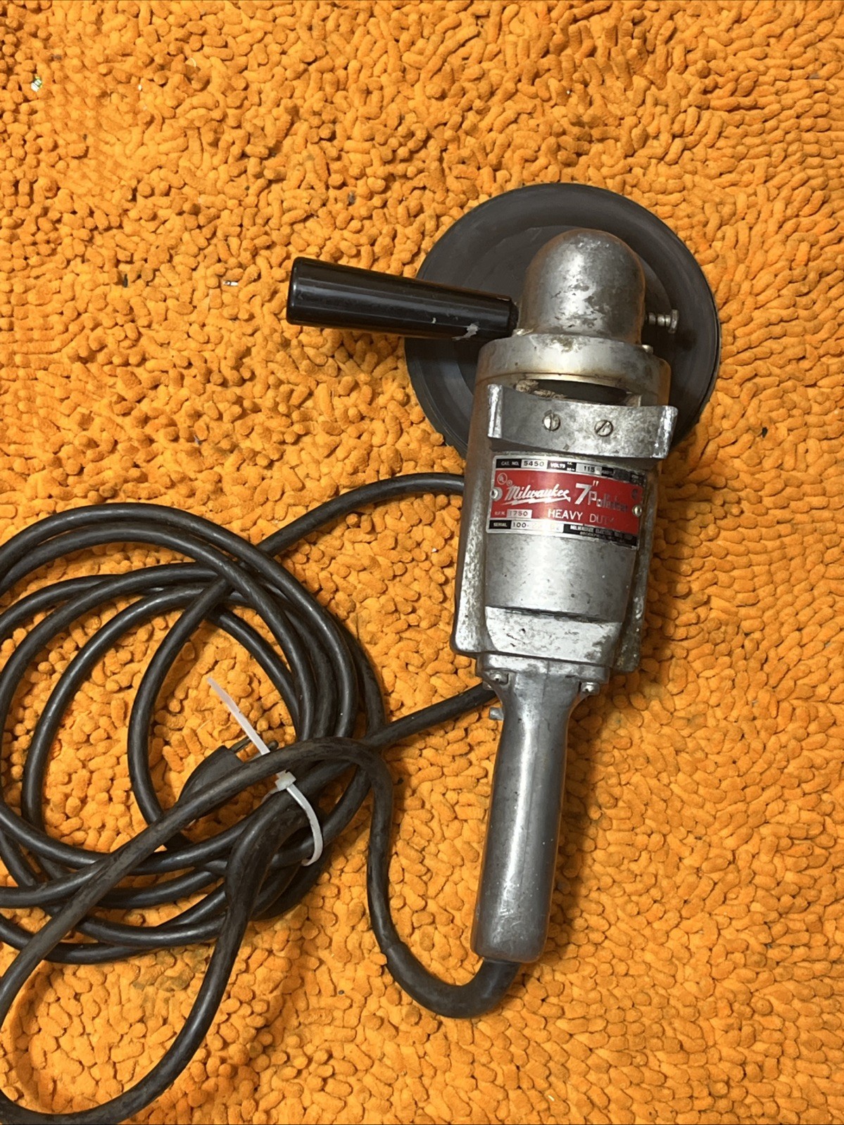 Vintage Milwaukee 5450 HEAVY DUTY Polisher 10amp 1750rpm Built To Last For Ever