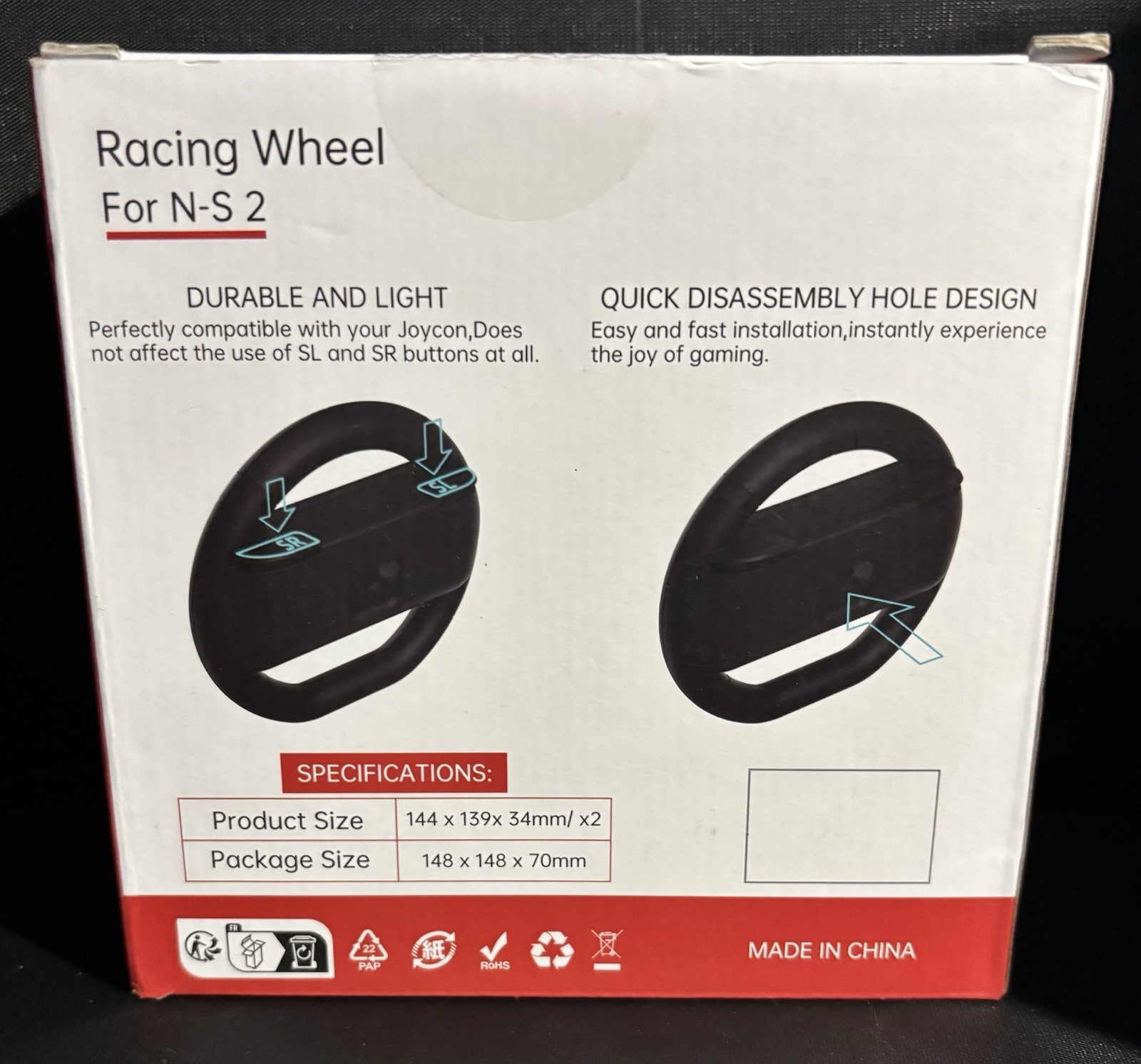For Switch 2 - Mixed Bundle - Joy-Con Charging Dock + Cable and 2 Racing Wheels