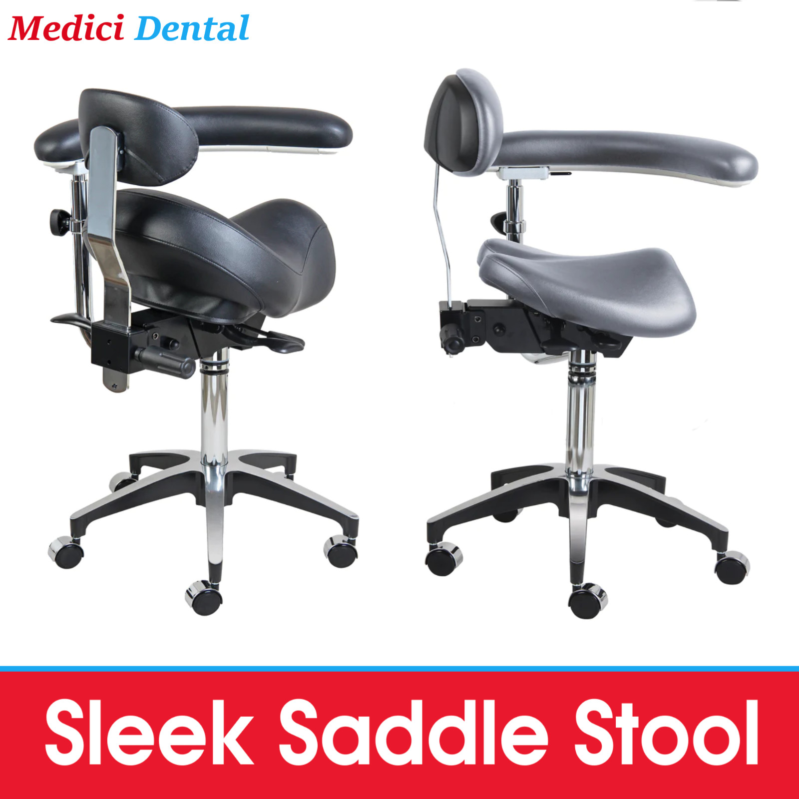 Dental Doctor Assistant Rimostool Sleek Saddle Assistant Stool, Premium Quality!