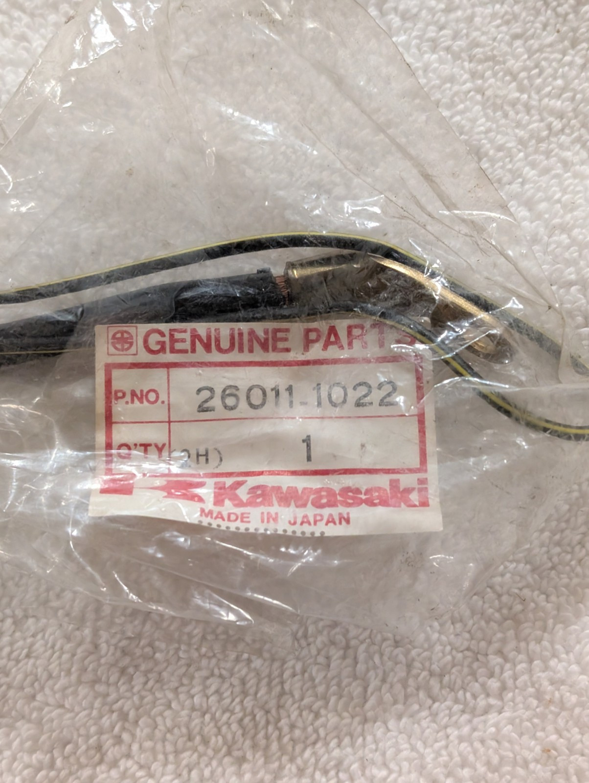 NOS GENUINE KAWASAKI KZ440 KZ 440 80 A1 LTD BATTERY GROUND LEAD WIRE #26011-1022
