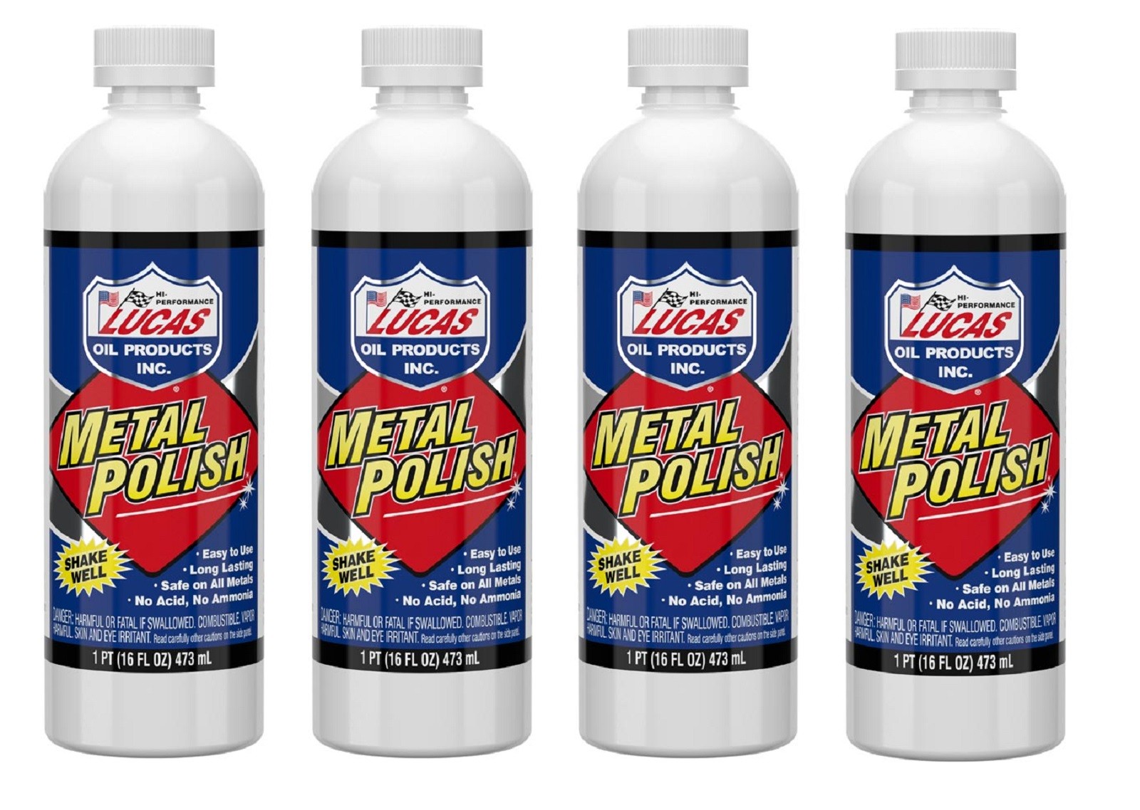 Lucas Oil Long Lasting Easy to Use All Metal Polish 16 Ounces Set of 4 10155