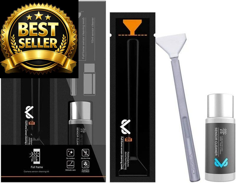 VSGO Full Frame Sensor Cleaning Kit, 12pcs Swabs & 10ml Black, White