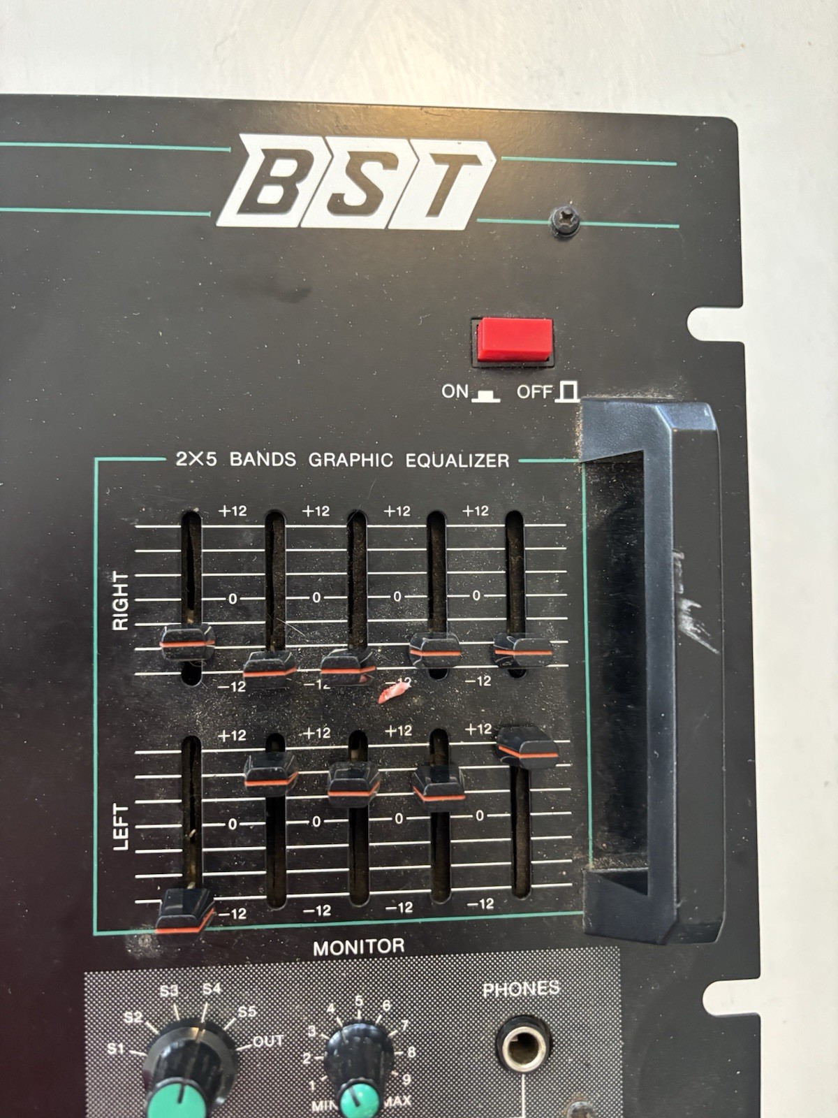 BST ACTIV 7 DJ Mixer -Powers On - Untested - Missing - 3 Level Covers