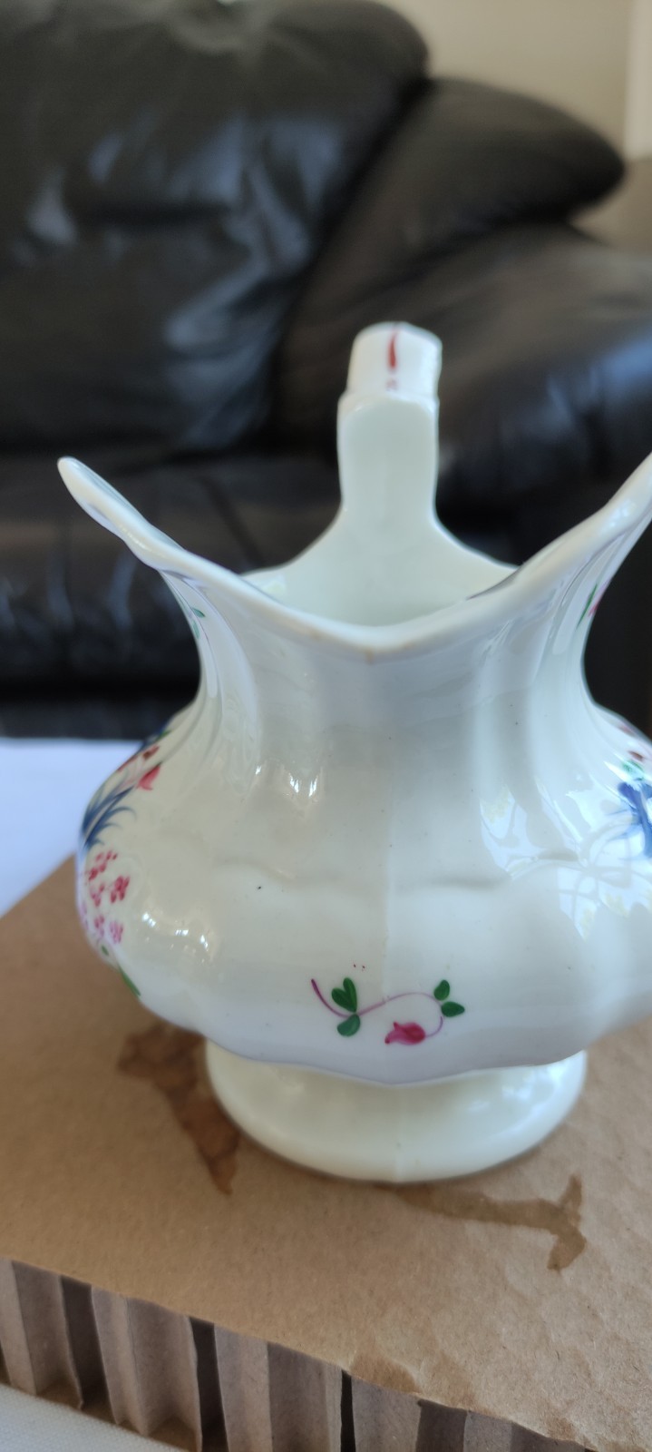 Antique Porcelain Creamer, Pattern 370 Attributed To Harris+Goodwin C.1836