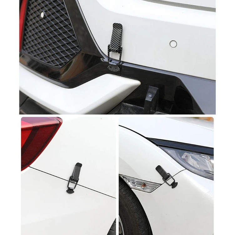 1 Pair Car Tailgate Quick Release Latch Push Button Trunks Bumper Lock Clip Kit