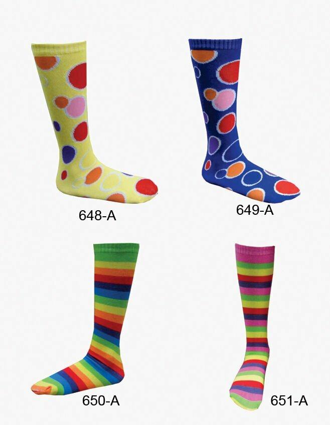 Dress-Up-America Clown Knee Socks - Kids Costume Knee Length Socks - One Size