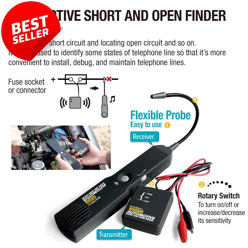 EM415Pro Cable Tracker Electrical Circuit Tester Wire Breaker Locator US