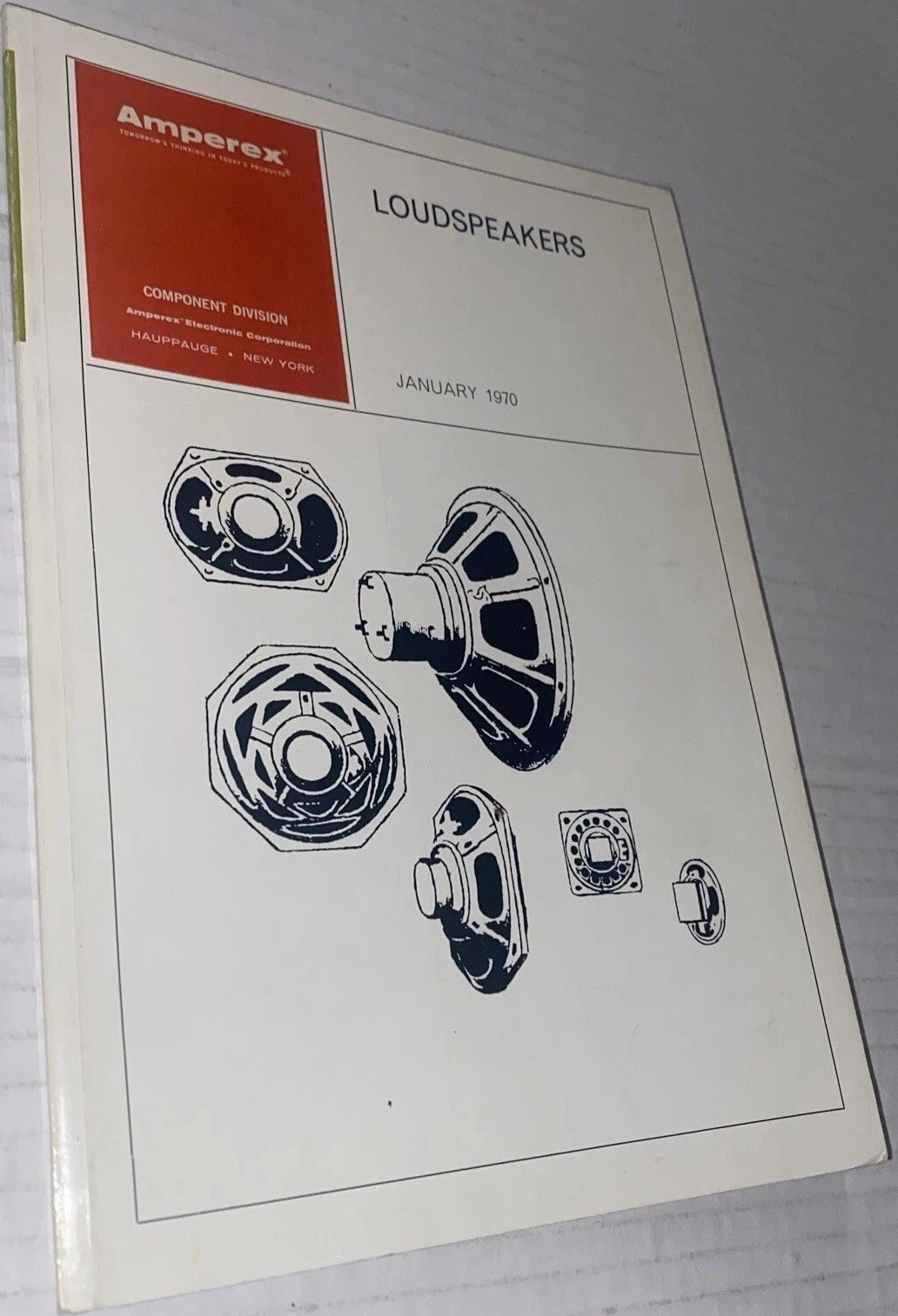 Vintage 1970 Amperex Loudspeakers Catalog Hauppauge  New York Audio Info