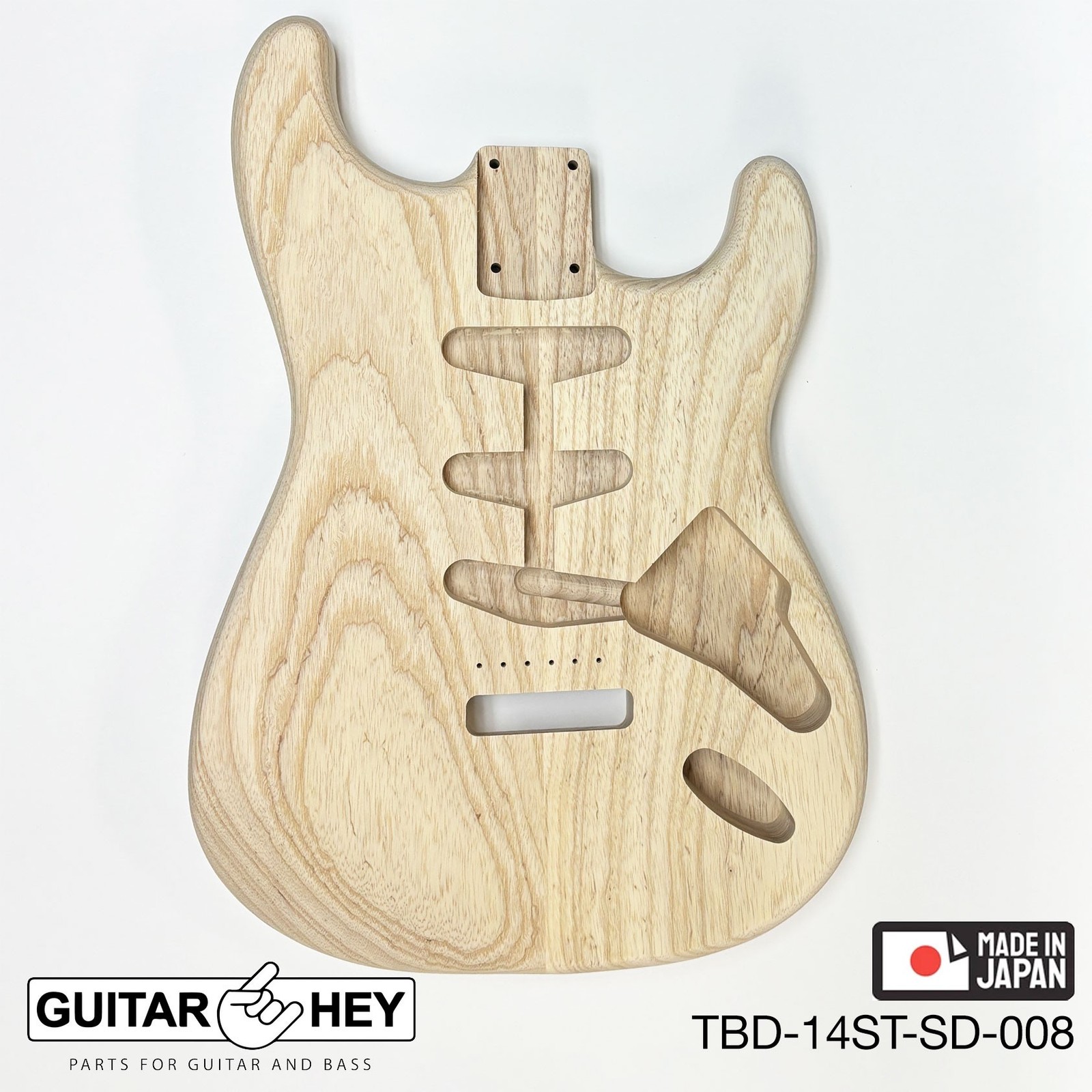 NEW Hosco JAPAN Unfinished, Sanded Strat® 62's Style Body Swamp Ash 2-piece #008