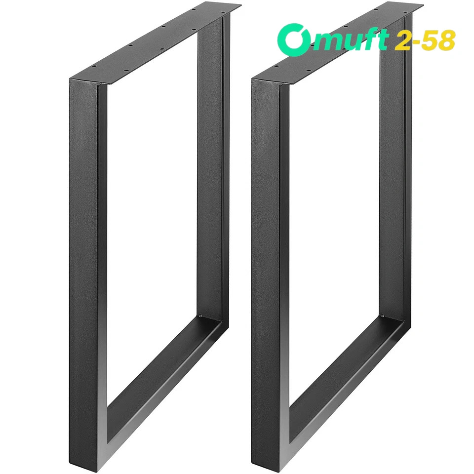 New Pair Metal Table Legs 28 Inch Square Frame for DIY Dining Kitchen Table Desk
