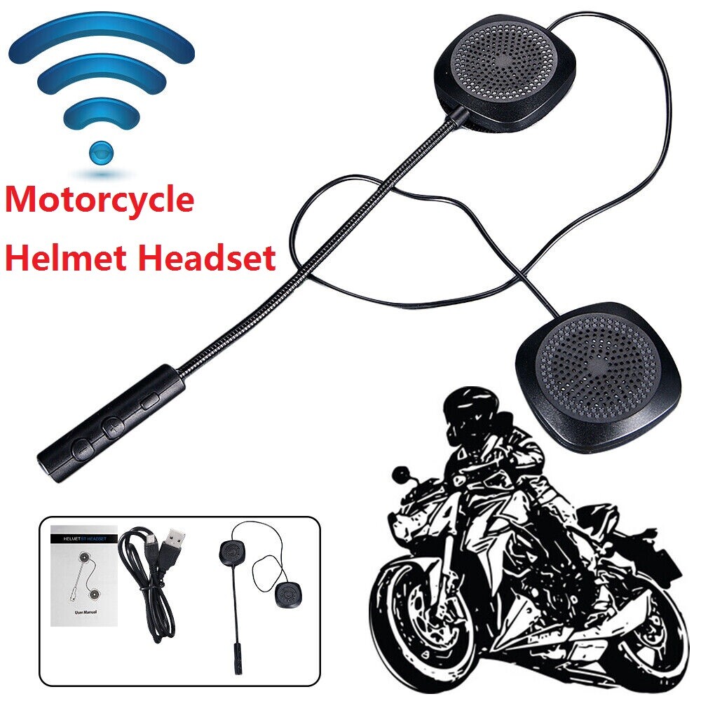 Motorcycle Helmet Headset Wireless Bluetooth 5.0 Headphone Speaker Hands-Free US