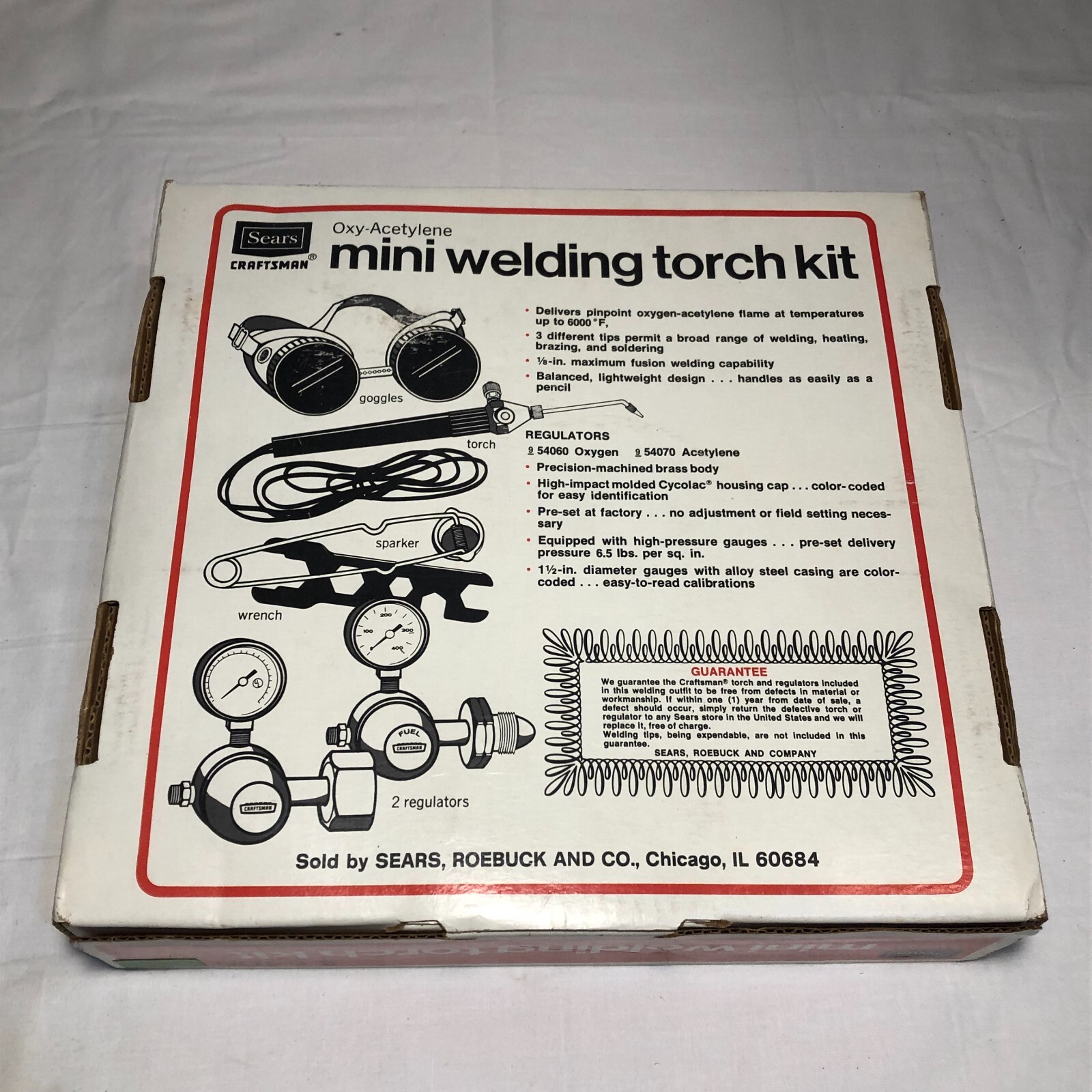 Sears Mini Welding Torch Kit 95405 - 1973 Original Box with Instructions