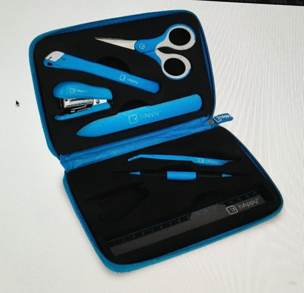 Zink hAppy 7 pc Tool Kit with Foam Lined Zipper Carry Case - Paper Crafting Tool