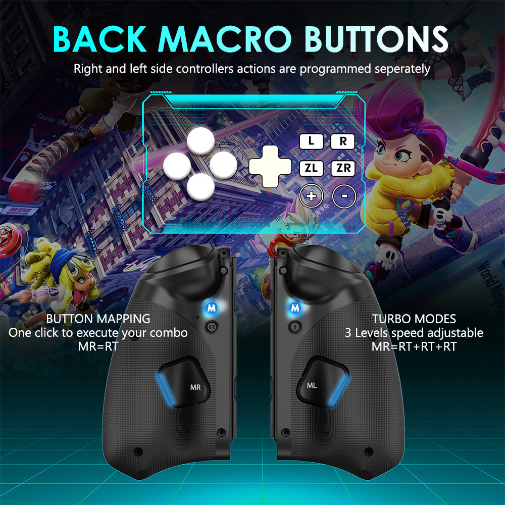 QRD Stellar T5 Wireless Joy-pad for Nintendo Switch OLED Lite PC IOS Android