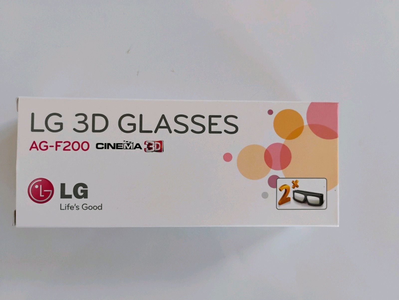 LG 3D Glasses AG-F200 One Bundle of Two White color glasses. Gently Used