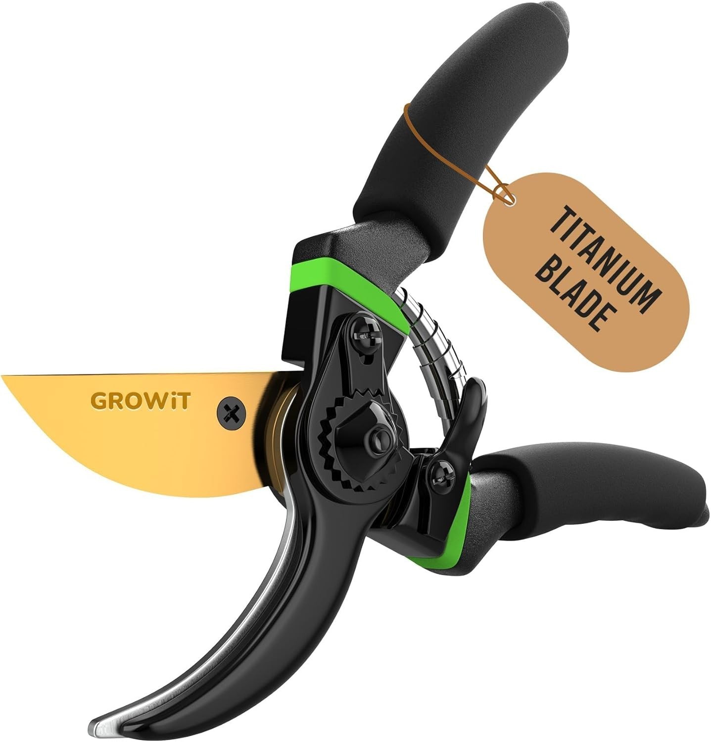 Ultra Sharp Japanese Steel Pruning Shears - Cuts 3X Easier, Weak Hand Arthrit...
