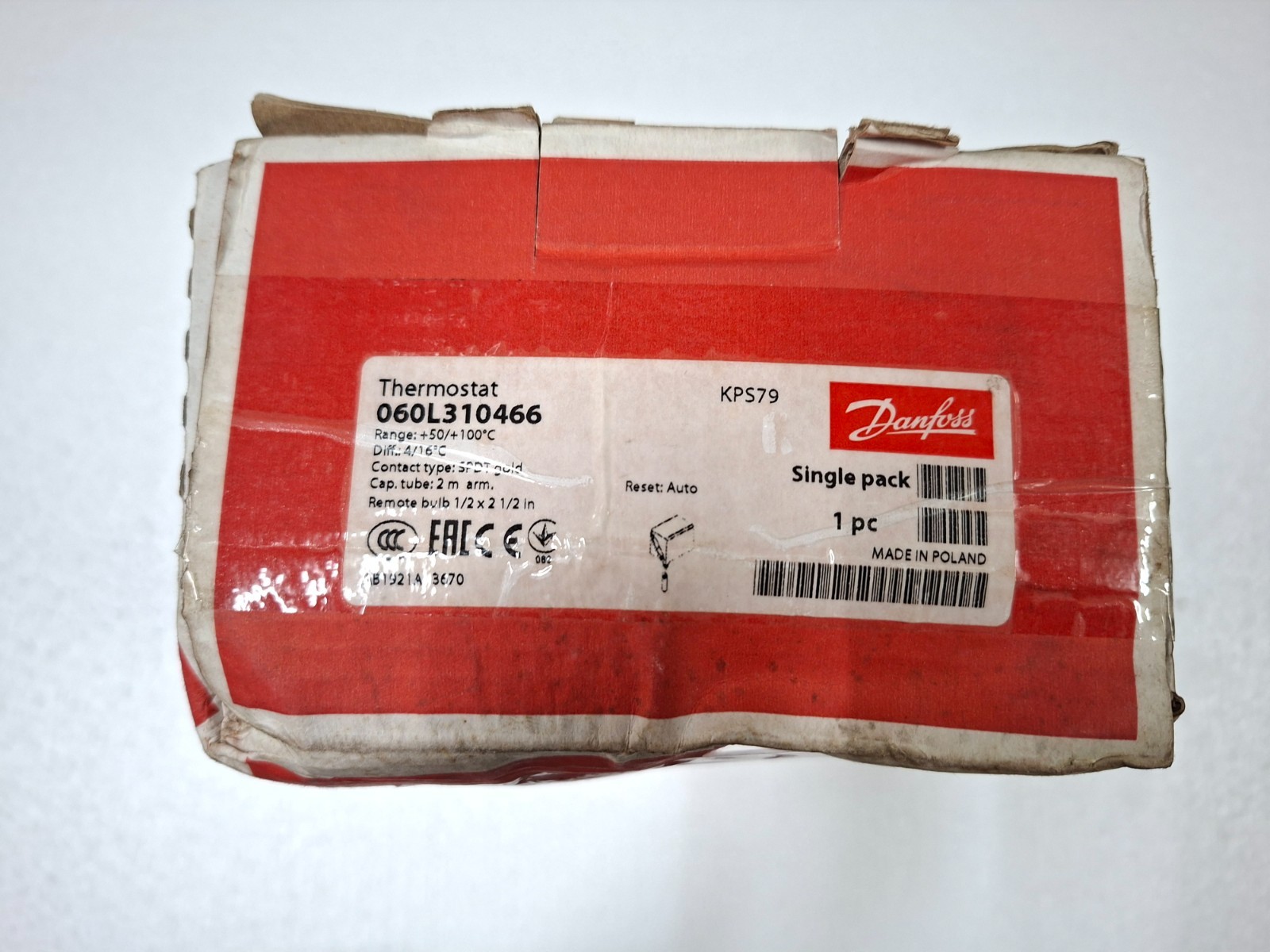 Danfoss KPS79 060L310466 Thermostat Remote Bulb SPDT