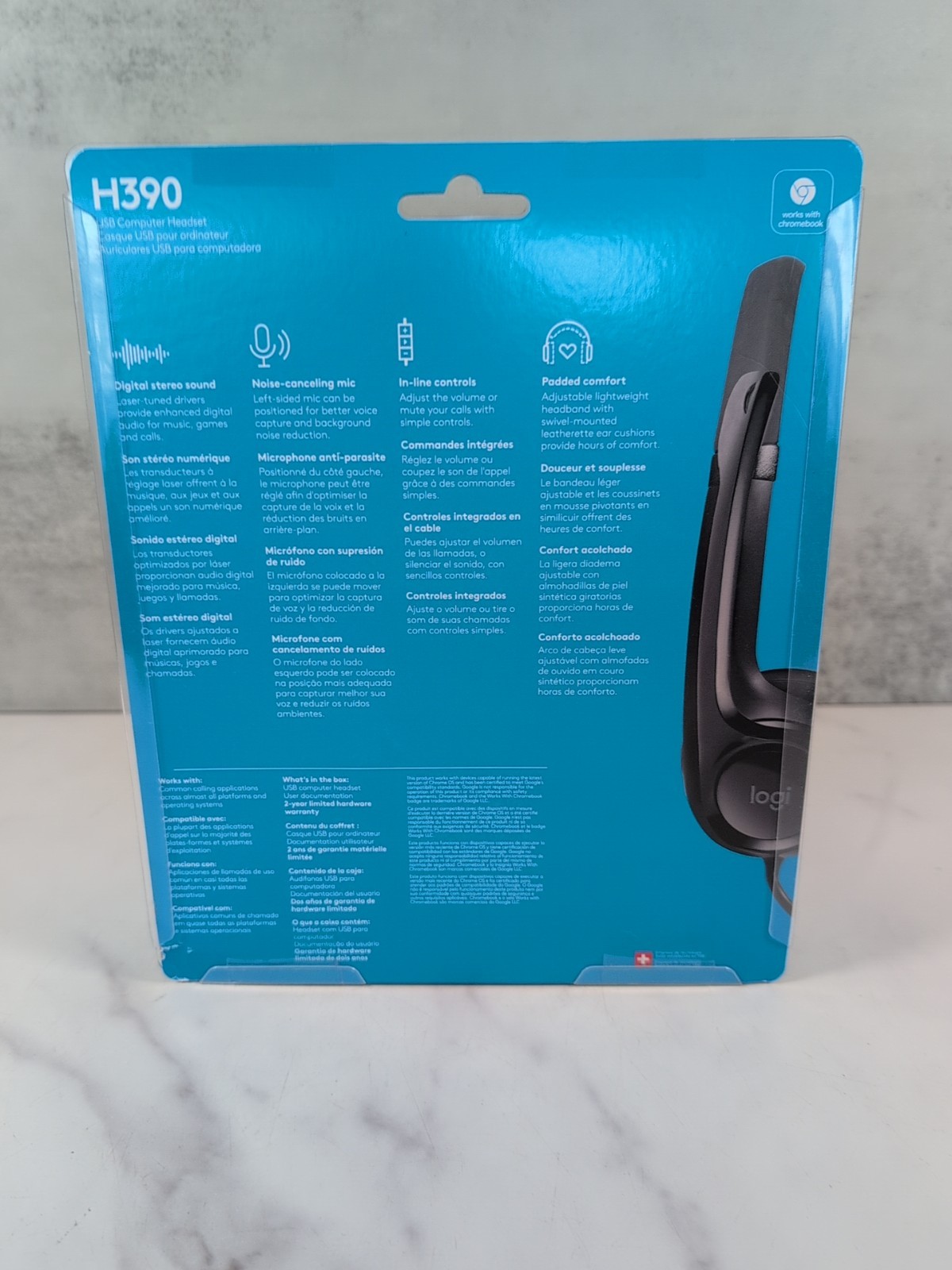 Logitech H390 USB Computer Headset with Noise Canceling Mic NEW