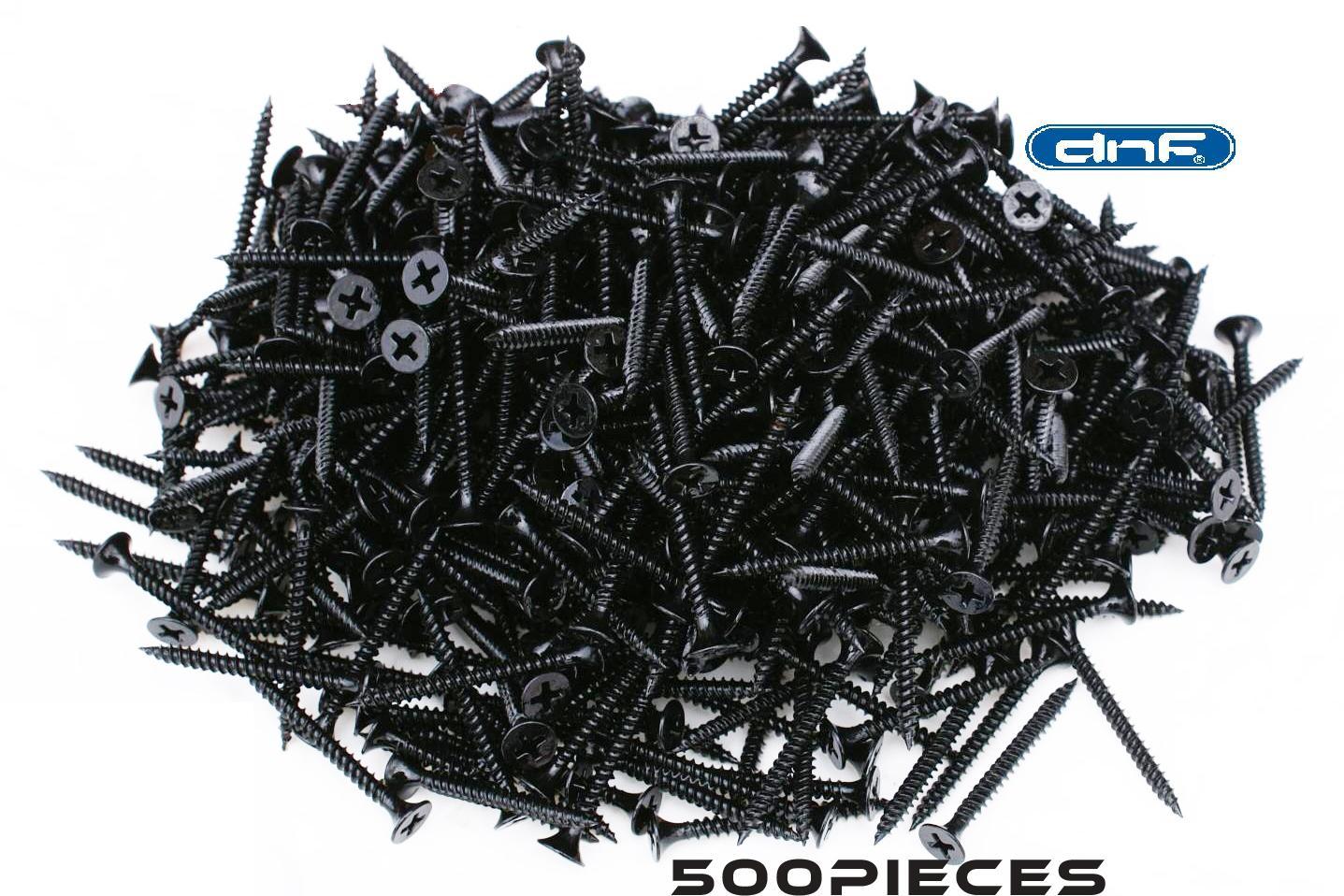 500 PACK PHILLIPS BUGLE TWINFAST TYPE SCREWS HARDENED BLACK PHOSPHATE #6 X 2"
