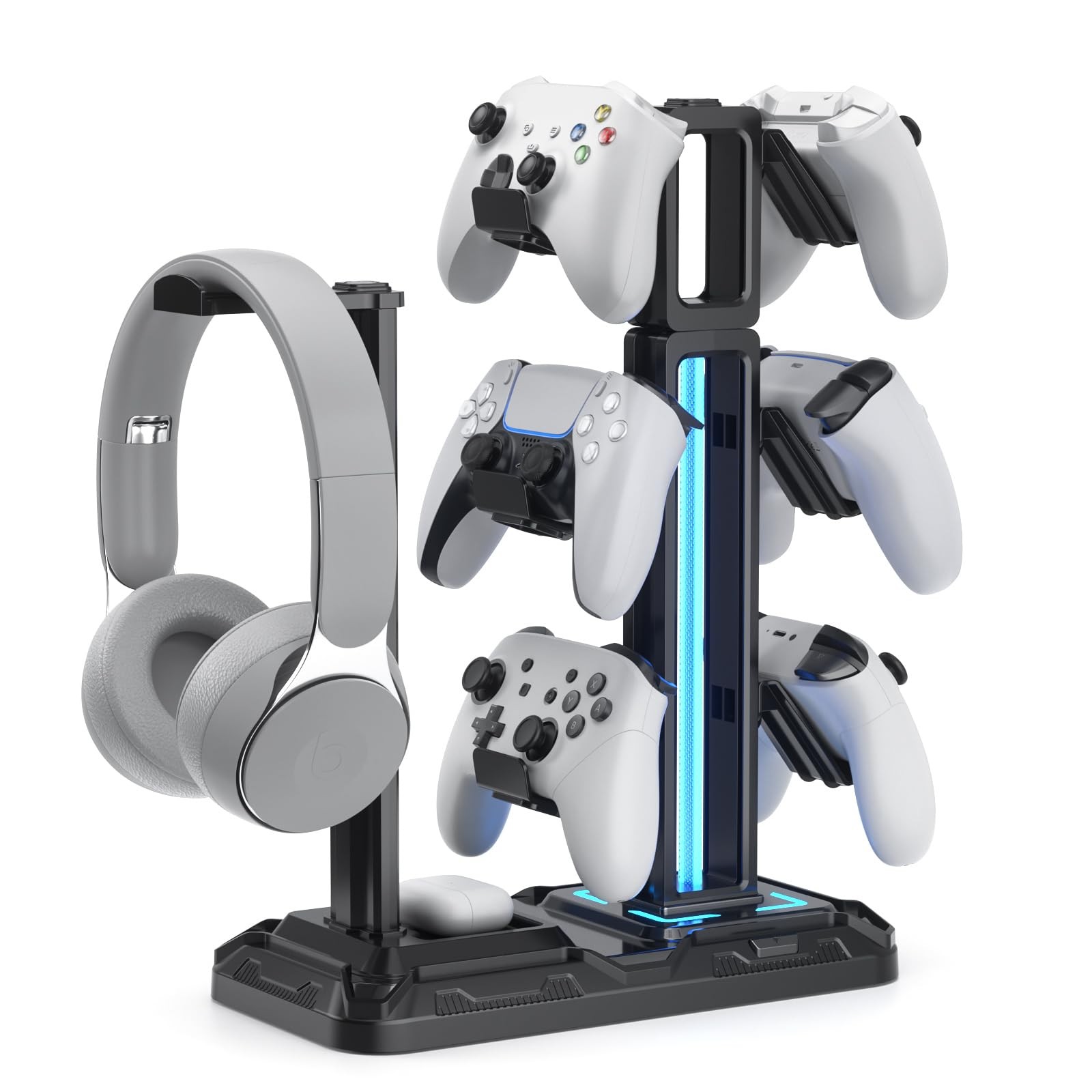 KDD RGB Multi-Controller Holder with 9 Light Modes - Rotatable Black