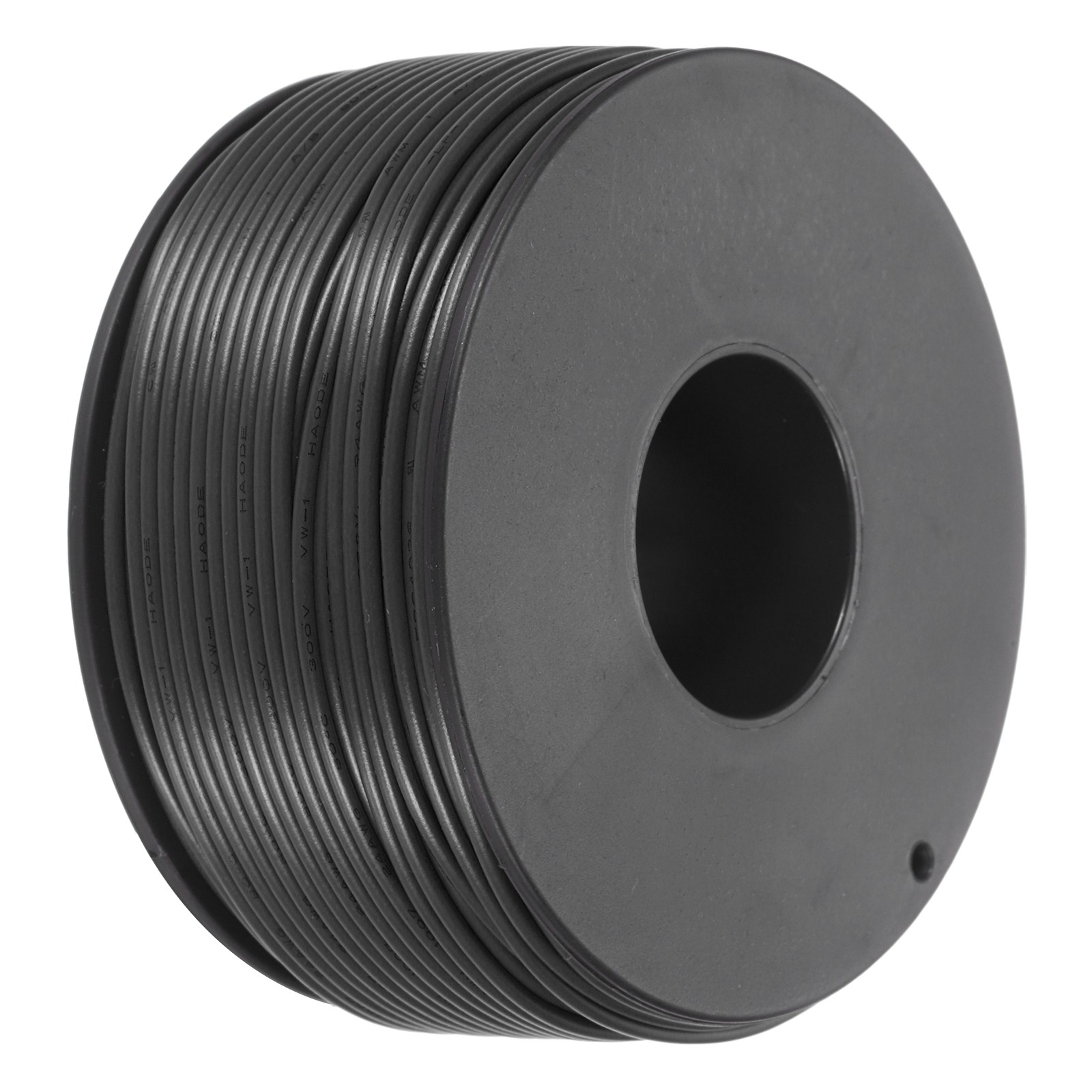 24AWG Stranded PVC Hookup Wire 50m/164ft Black UL1007 Spool Tinned Copper Wire