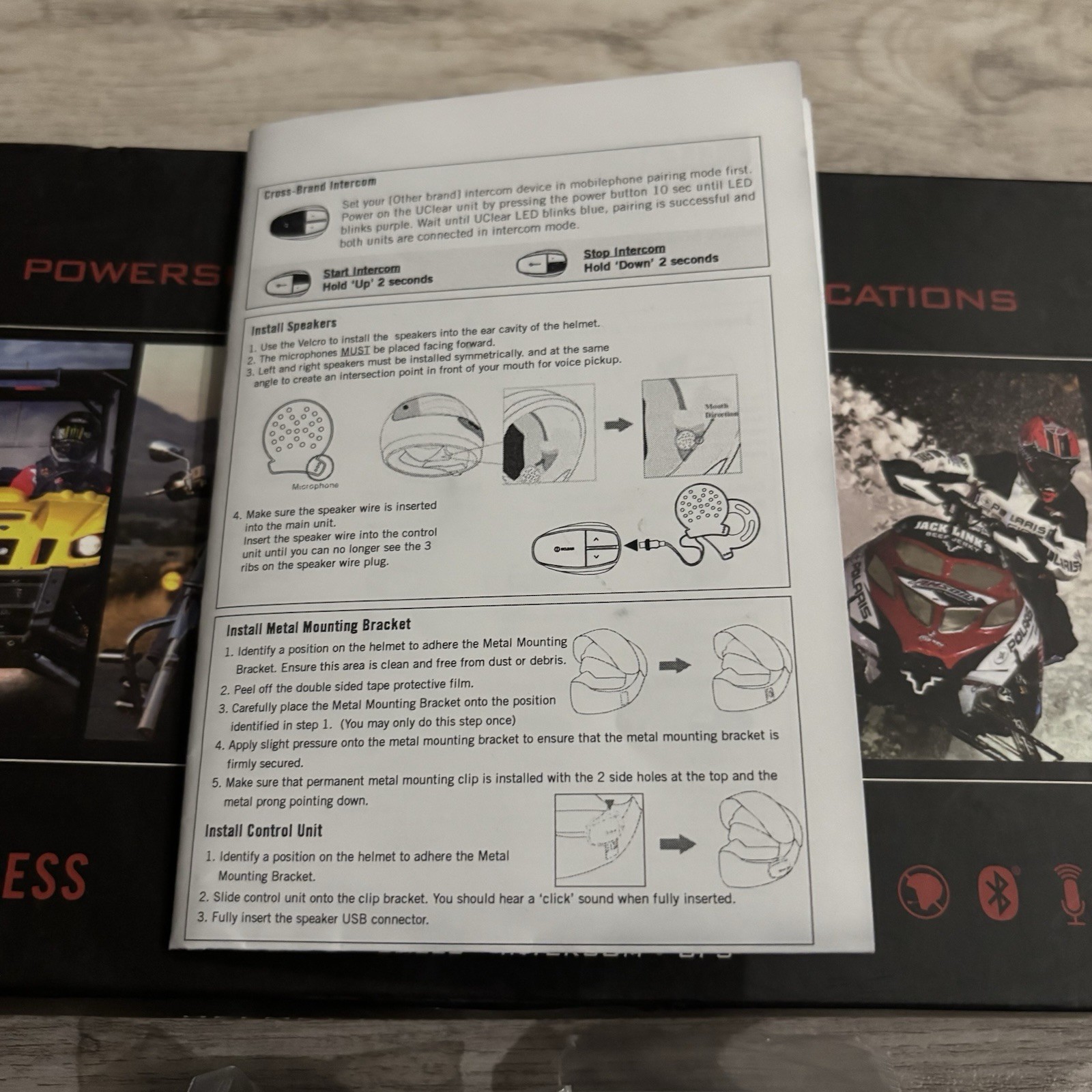 UClear Powersports Helmet Bluetooth Communications HBC100 Plus Single Tested