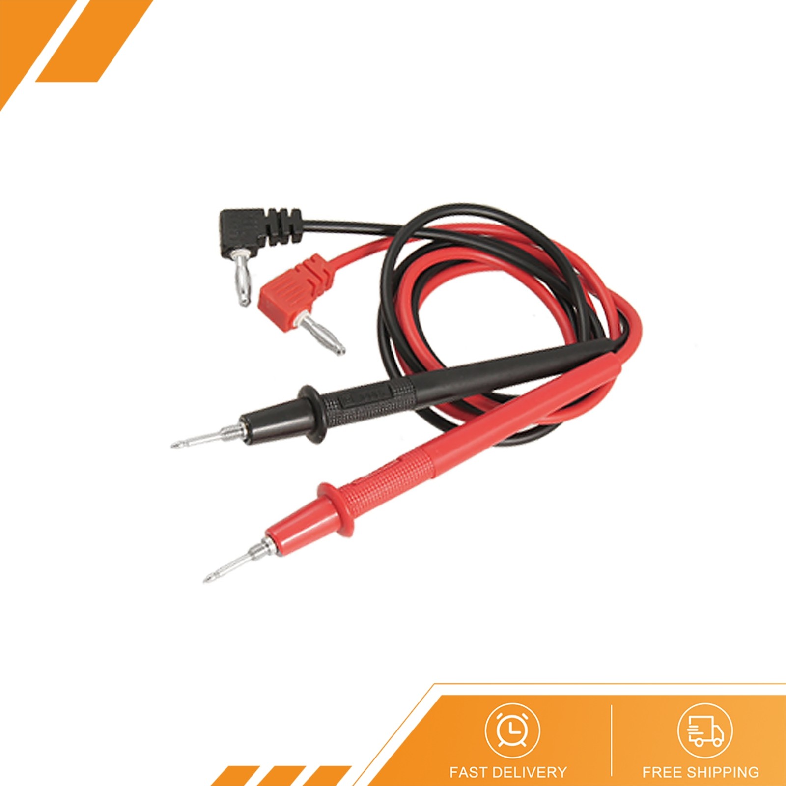 Pair 1000V Banana Connector Multimeter Probe Test Cable 0.6Meters