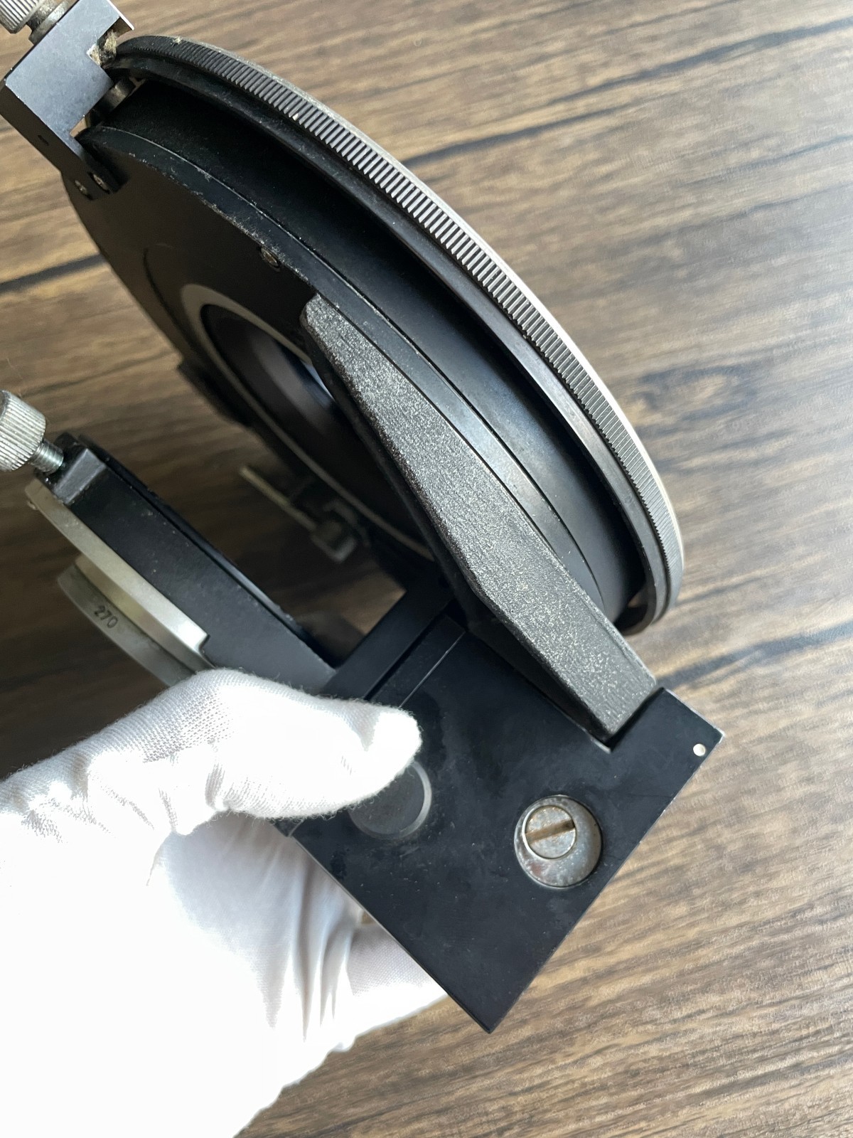 Nikon OPTIPHOT-POL Microscope rotating table With bracket stage