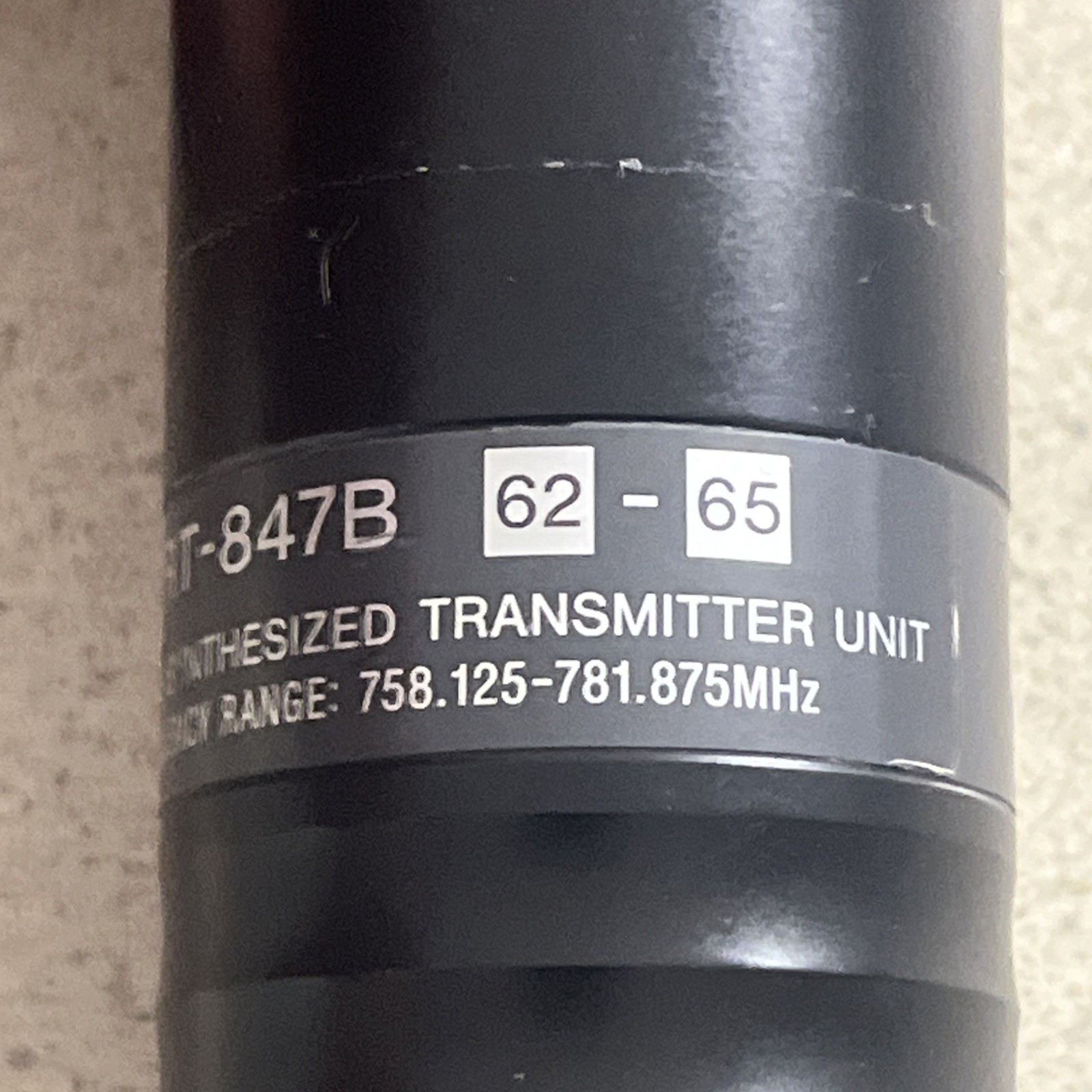 SONY WRT-847B 62-65 SYNTHESIZED TRANSMITTER MICROPHONE UNIT TESTED