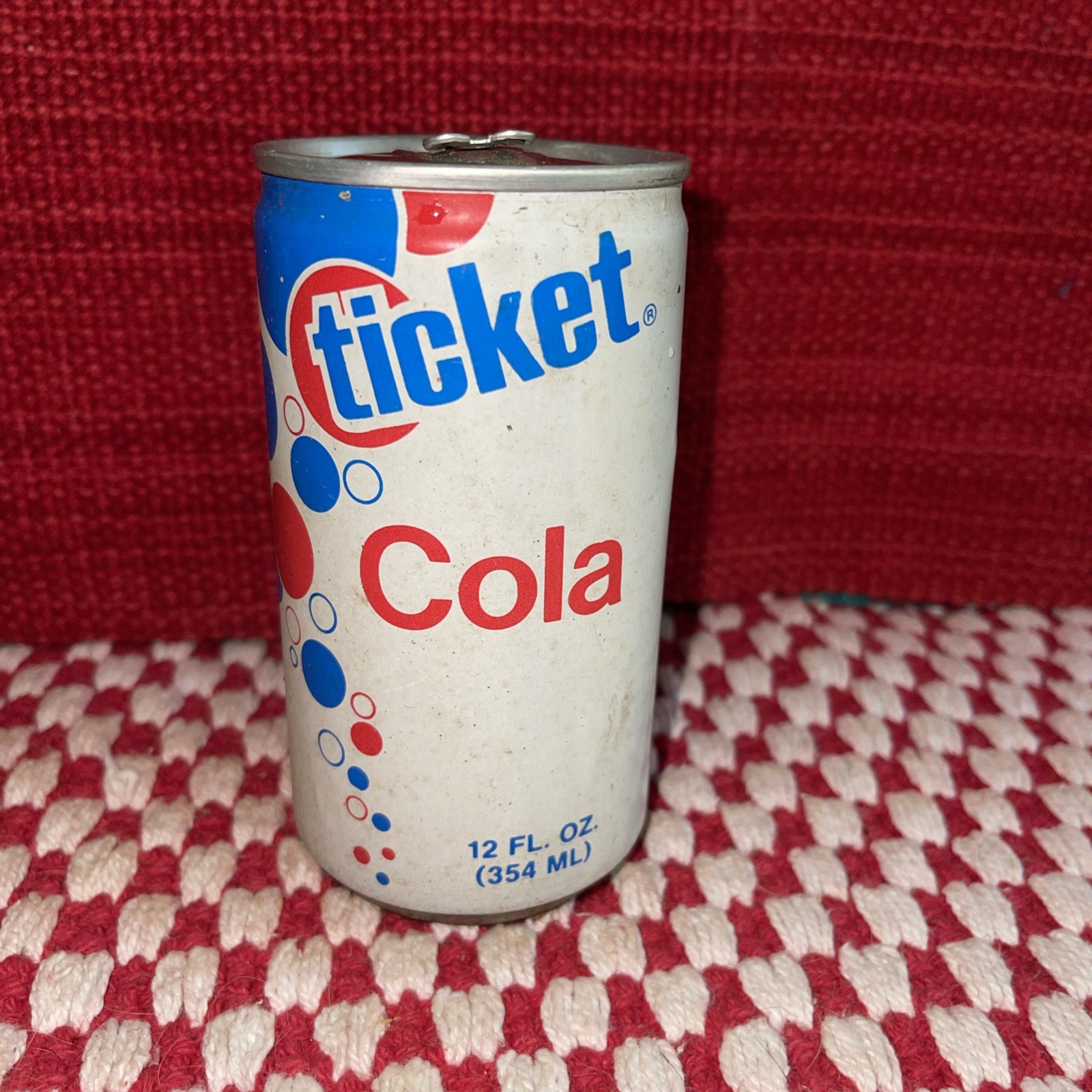 Ticket Cola soda can 12fl.oz