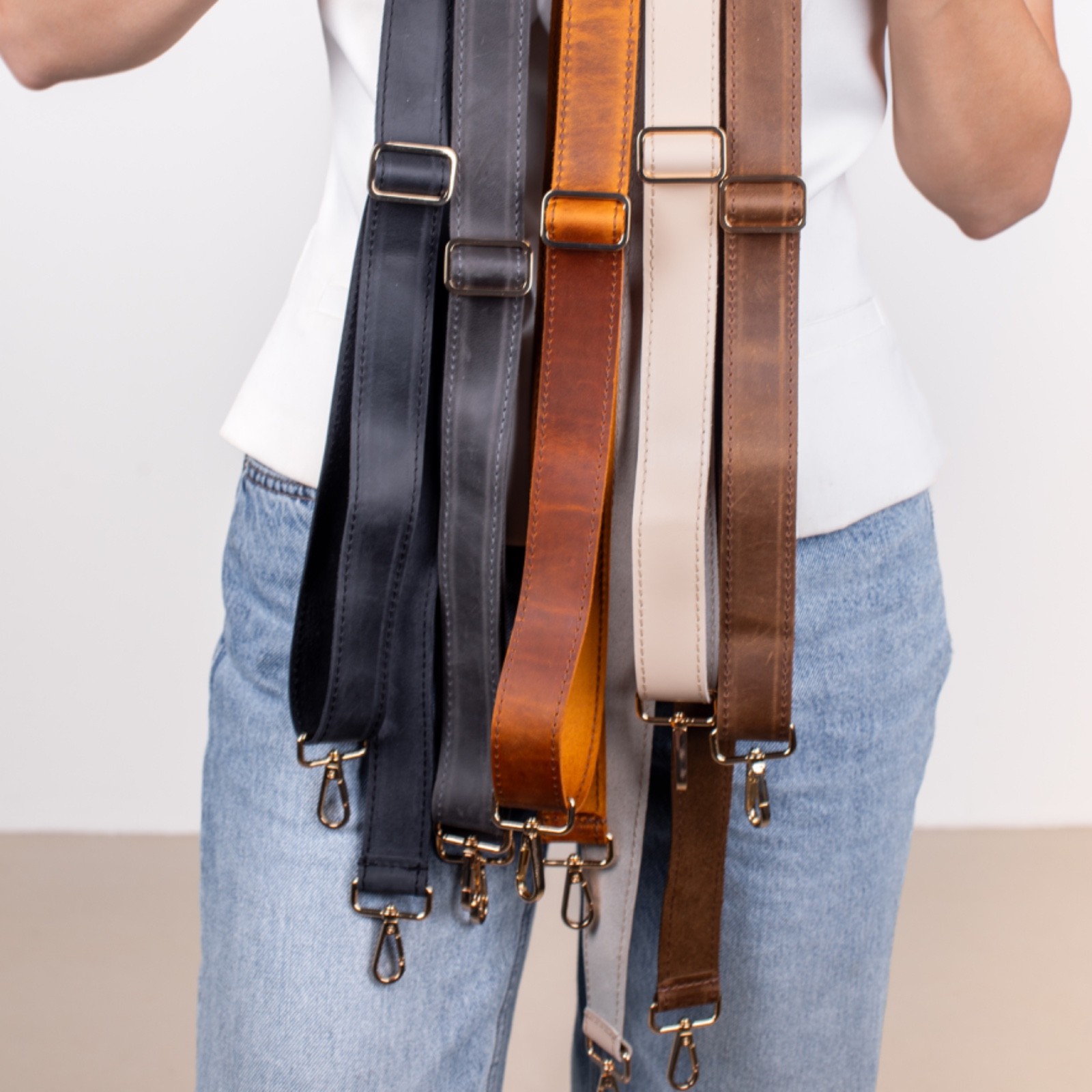 Leather Bag Strap Adjustable Crossbody Purse Replacement Strap Handmade