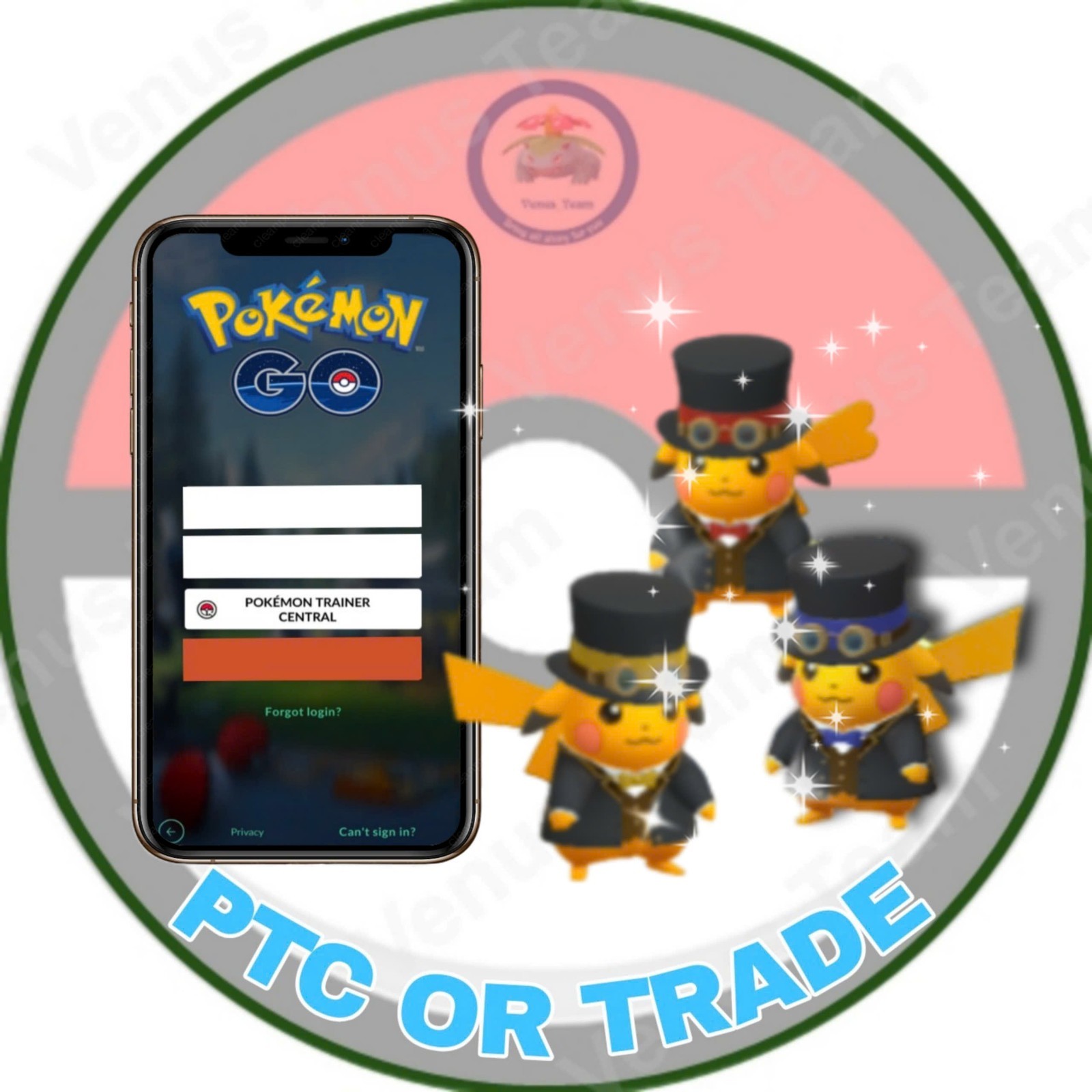 Shiny - Pikachu Dapper With Red / Yellow / Blue Accents - PTC OR Trade