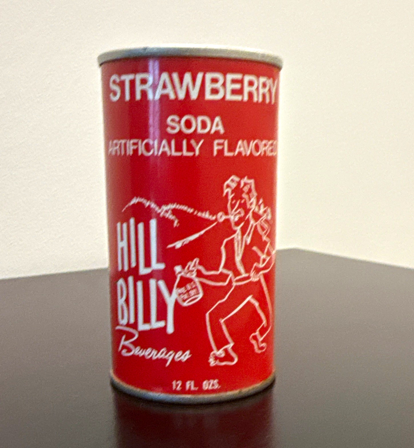 Hill Billy Beverages Strawberry 12 fl oz Soda Can Red White