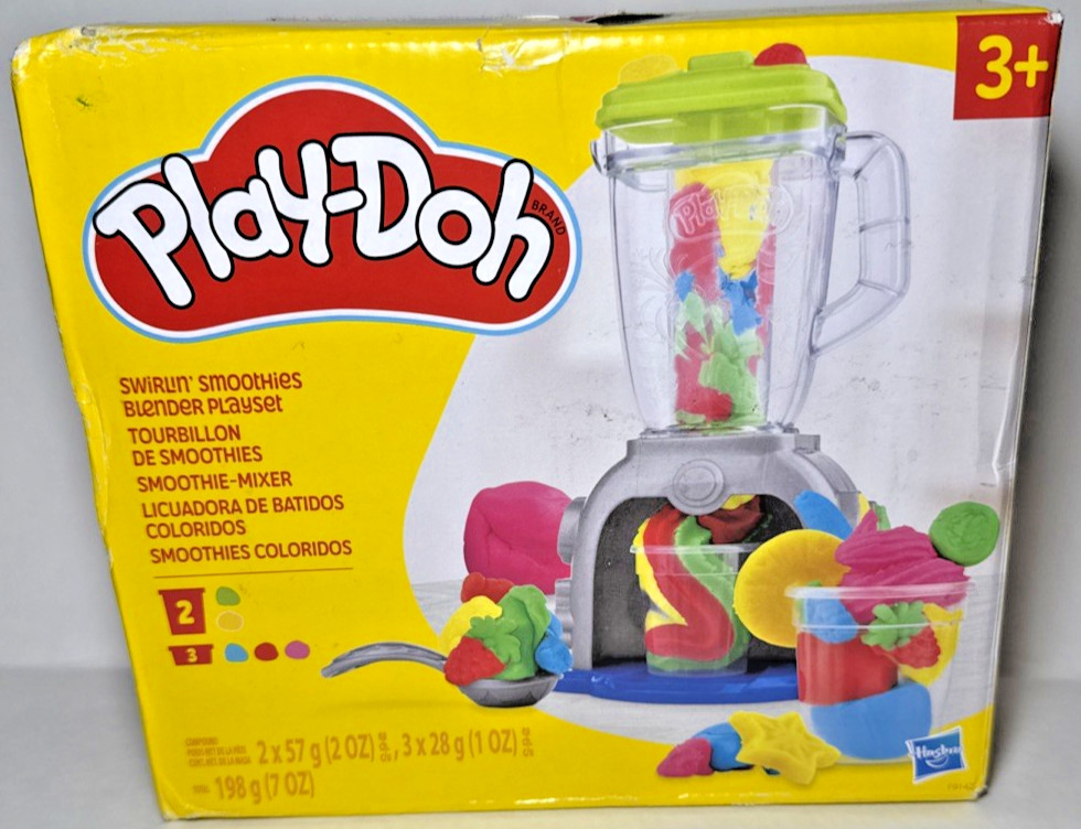 Play-Doh Swirlin’ Smoothies Toy Blender Playset – Kitchen Appliance Set – New