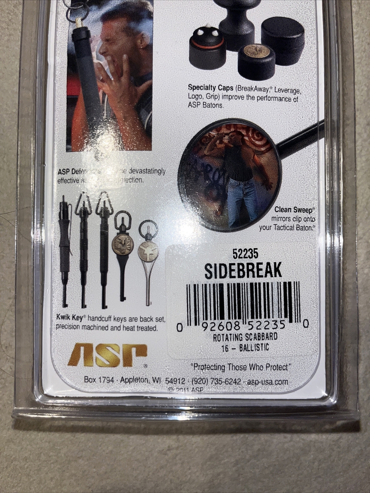 ASP - Rotating SideBreak Scabbard, Black Finish Polymer Construction 52235
