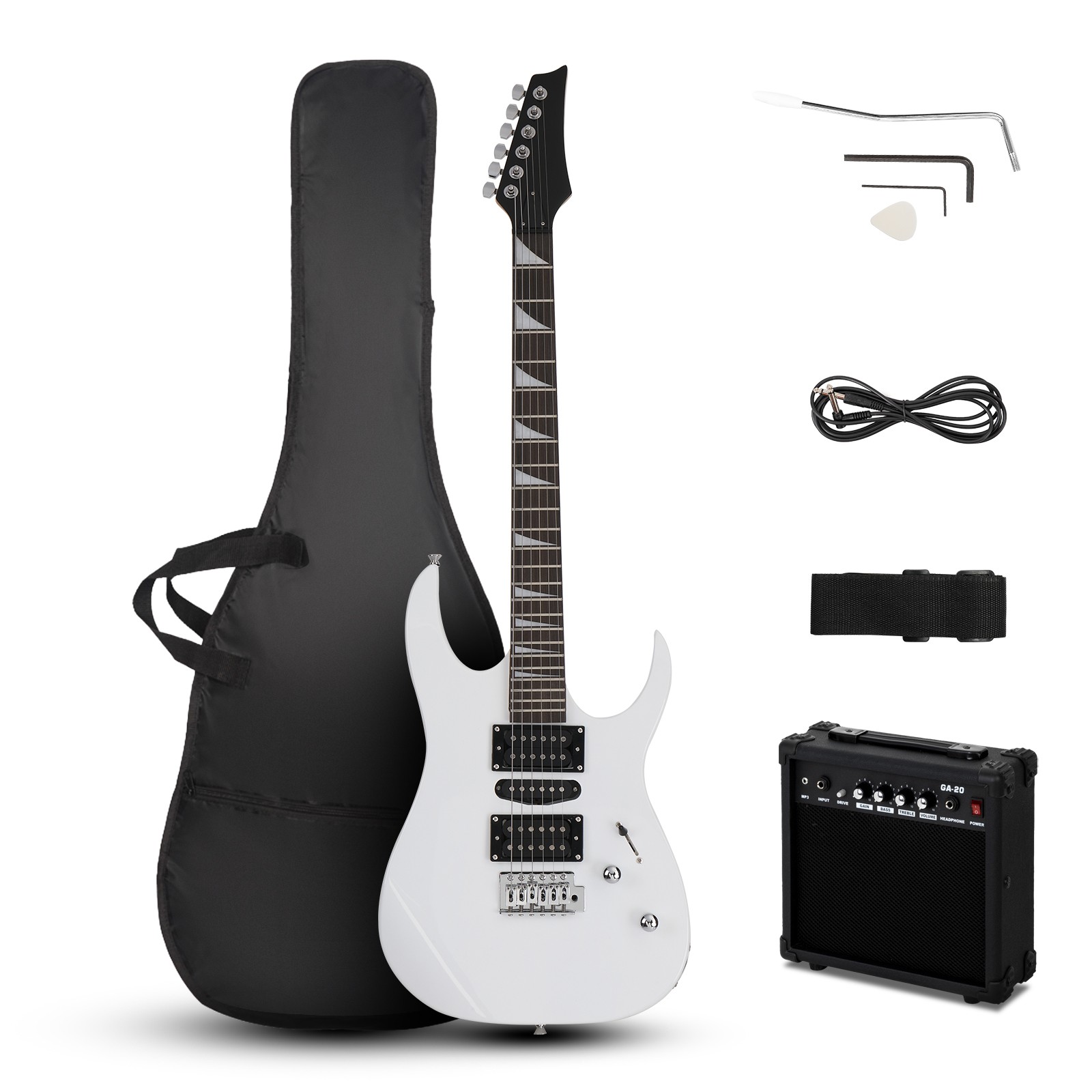 Glarry 170 Style Electric Guitar 24 Frets with 20W AMP for Beginner