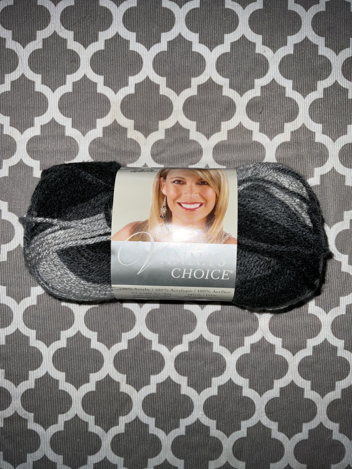 The Lion Brand Yarn - Vanna's Choice Yarn - Varigated Color - 204 Charcoal Print