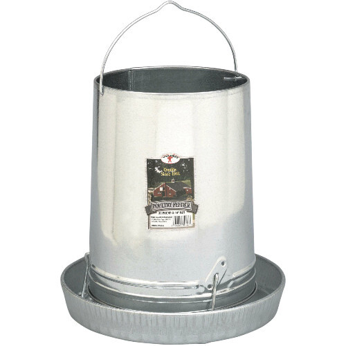 Hanging Metal Poultry Feeder (Holds 30 Lbs) Saves Floor Space Reduces Feed Waste