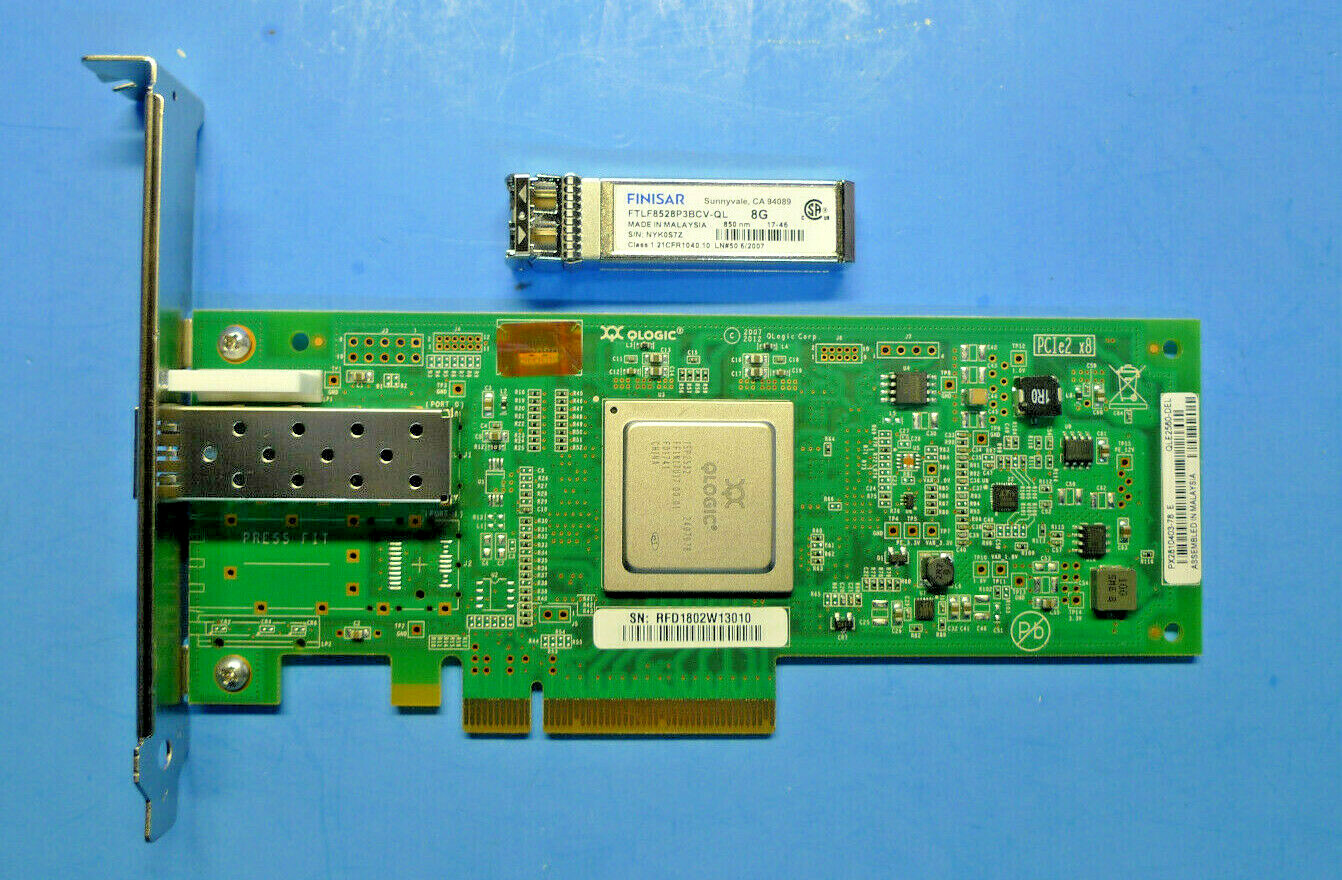 Qlogic QLE2560 HBA 8GB PCI-E 2.0 X8 Host Bus Adapter Dell R1N53