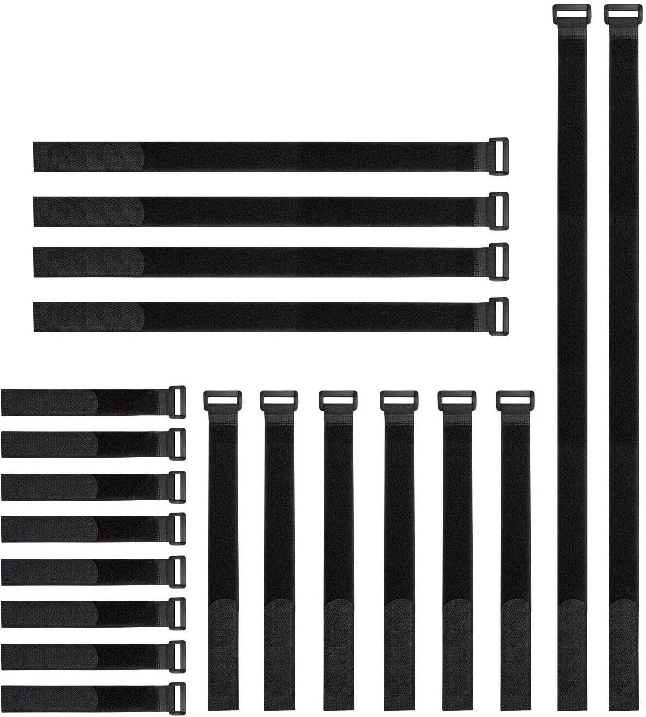 Reusable Fastening Cable Straps Cable Ties Set Adjustable ties 20pcs Hook & Loop