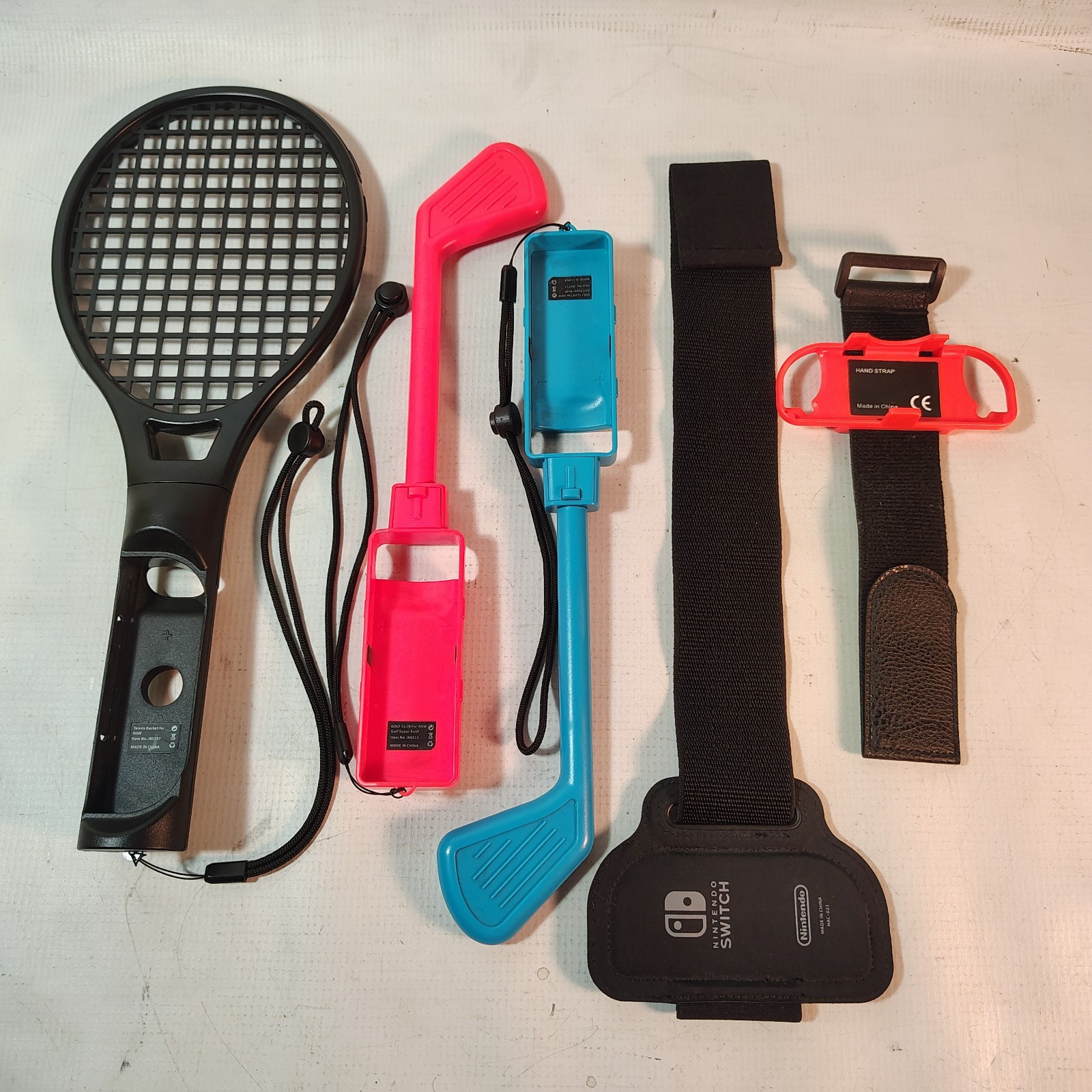 Nintendo Switch  Sports Pack Bundle Straps, Golf Club, Tennis Racket Hand Strap