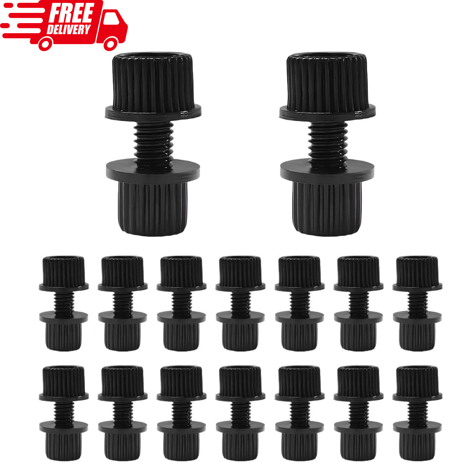 16PCS Nylon Motorcycle License Plate Screws Frame Holder Bolts & Nuts Plastic
