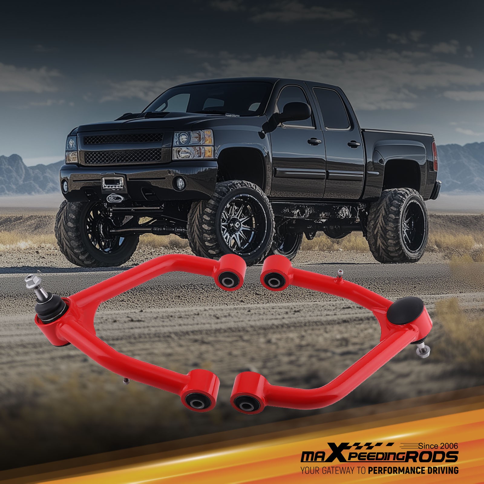 2x Front Upper Control Arms 2-4" Lift for 2007-2018 GMC Sierra 1500 Chevy Tahoe